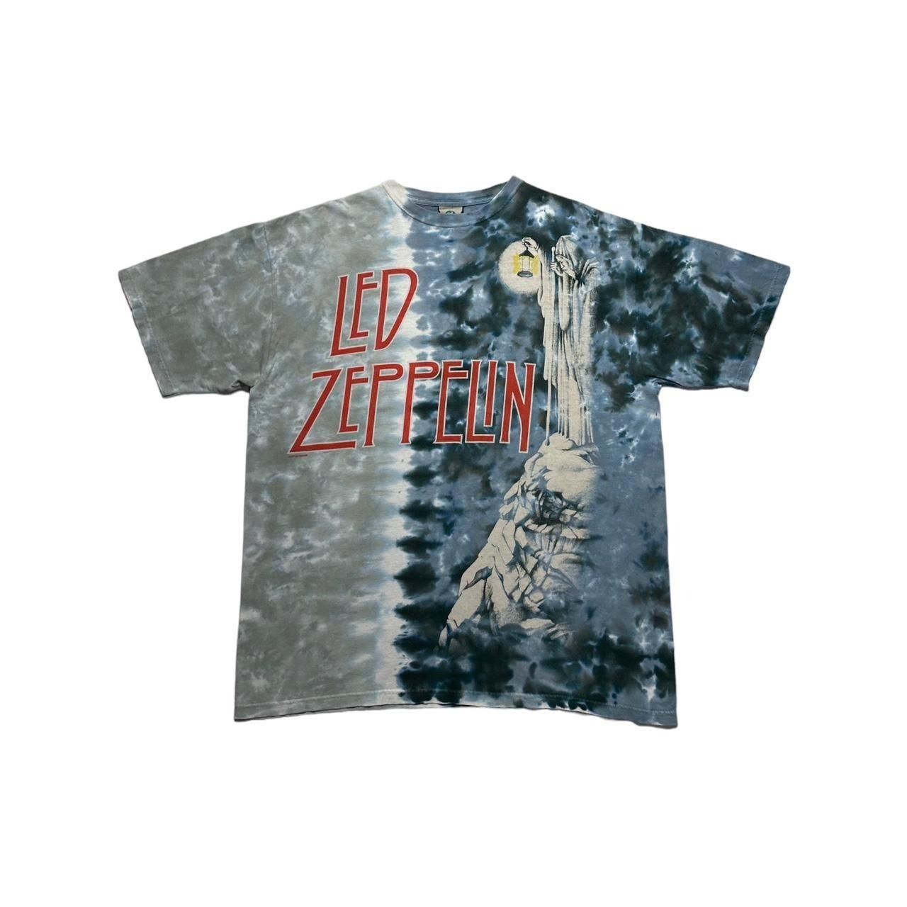 Image of Band Tees x Liquid Blue Vintage Led Zeppelin Zoso Hermit Liquid Blue T-Shirt, Men's (Size XL)