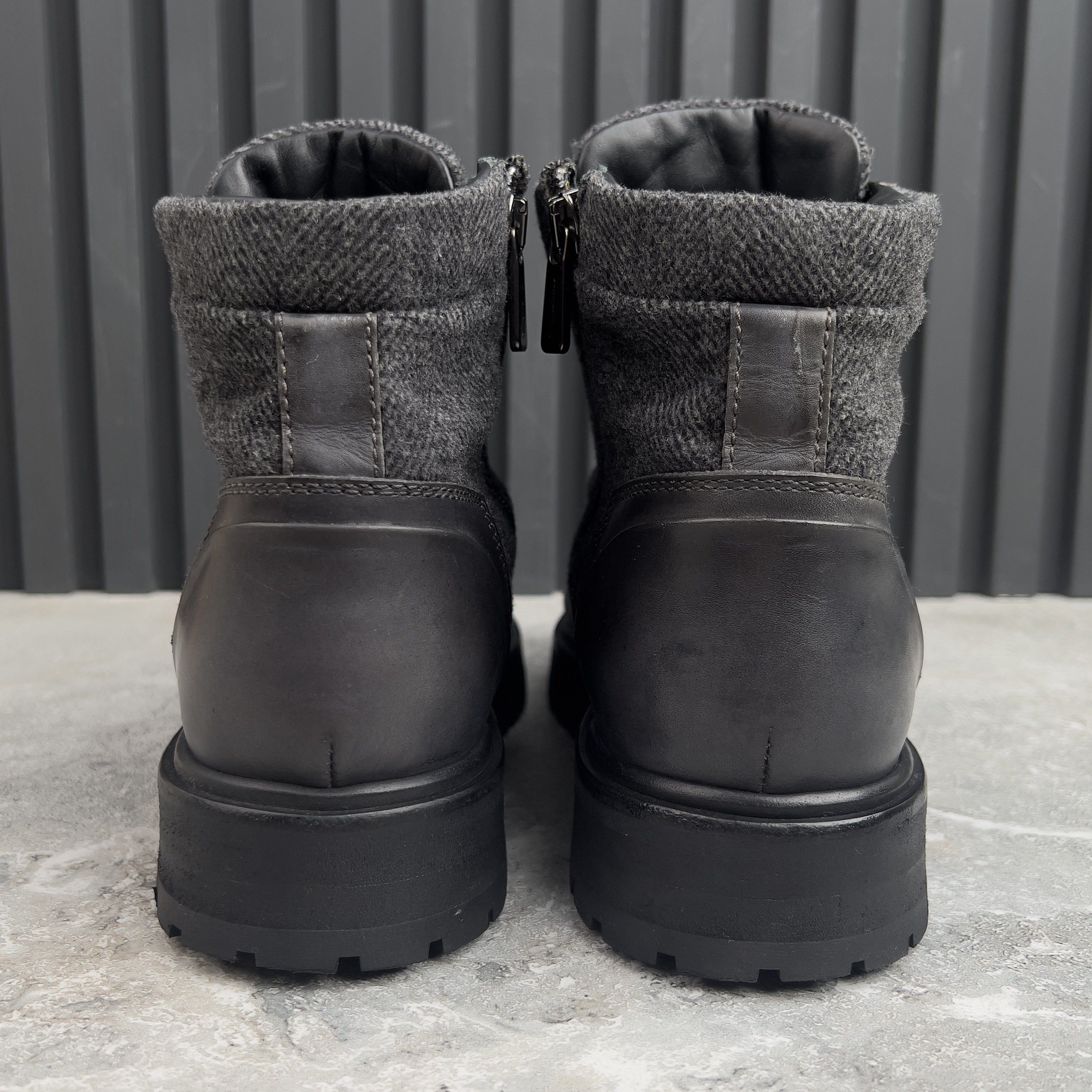 Santoni Anfibio Boots Wool Leather Lace-Up Hiking Boots Size US 8.5 / EU 41-42 - 8 Thumbnail