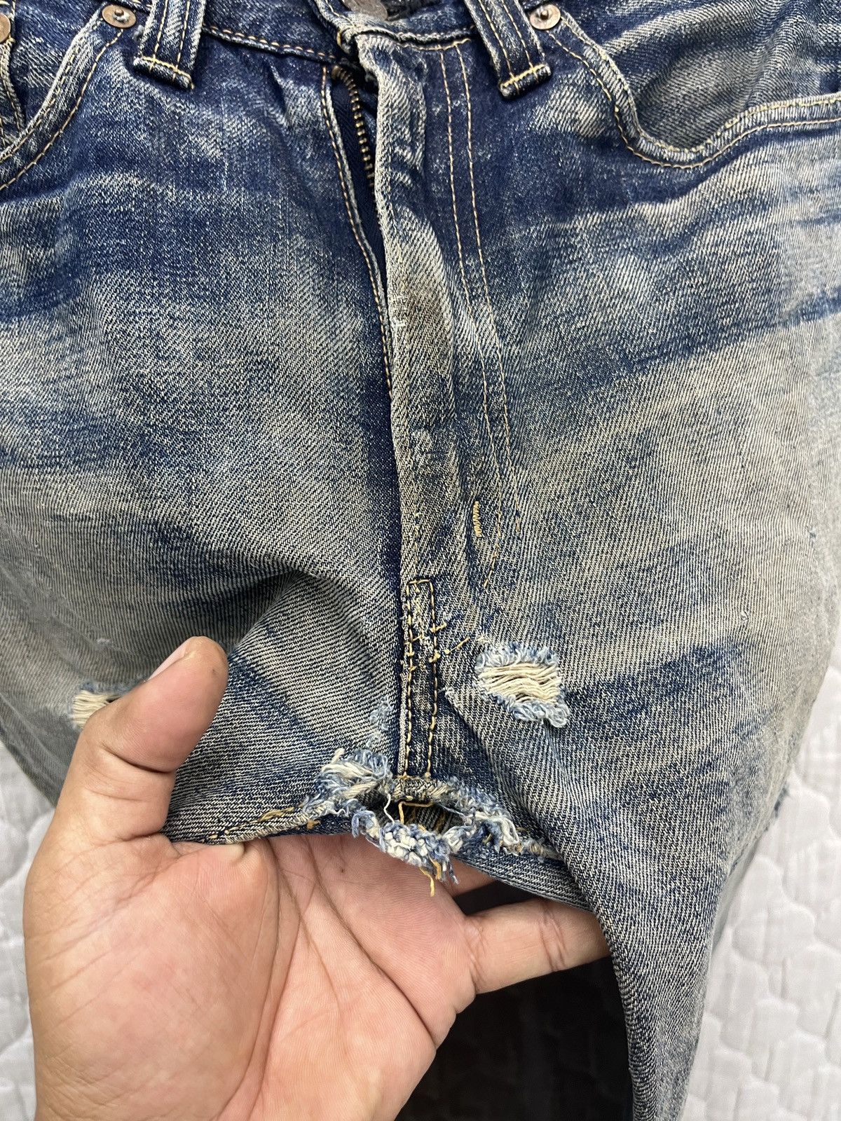 Sugar Cane 🔥🔥🔥RARE VTG SUGAR CANE DISTRESSED SELVEDGE DENIM Size US 29 - 8 Thumbnail