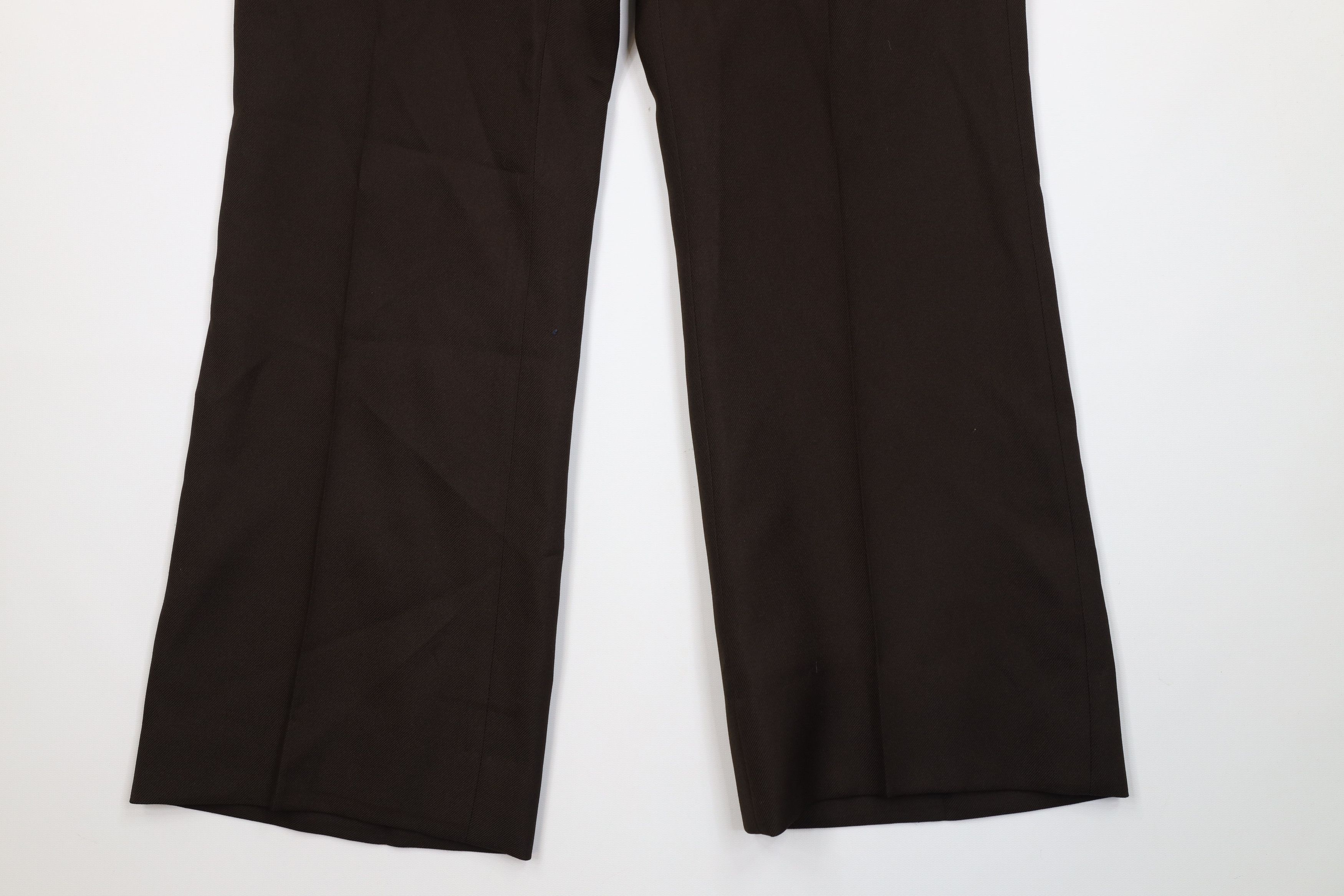 Vintage Vintage 70s Streetwear Flared Wide Leg Chino Pants Brown USA Size US 34 / EU 50 - 4 Thumbnail