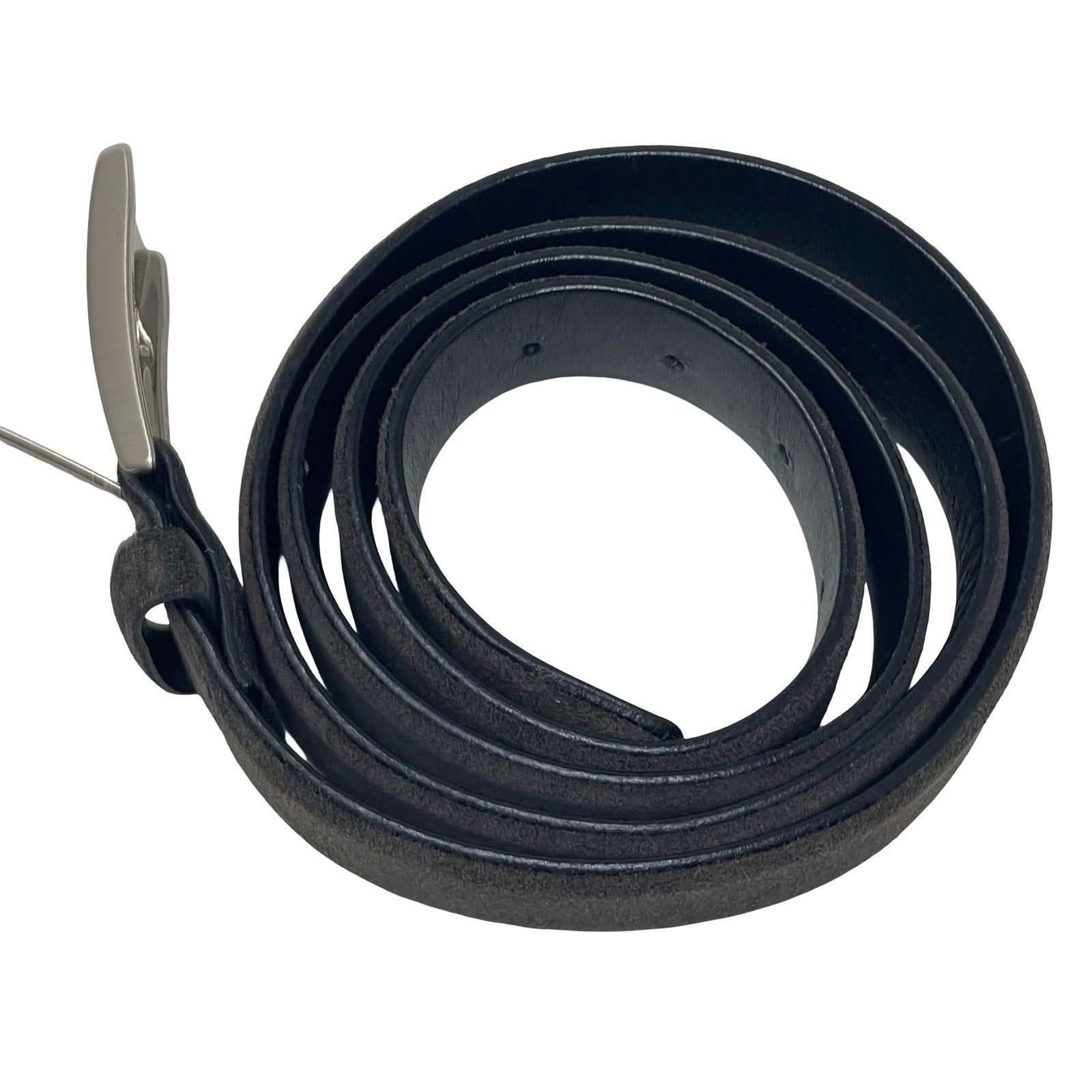 Ermenegildo Zegna Ermenegildo Zegna grey silver suede leather belt 115-130cm Size 44 - 2 Thumbnail