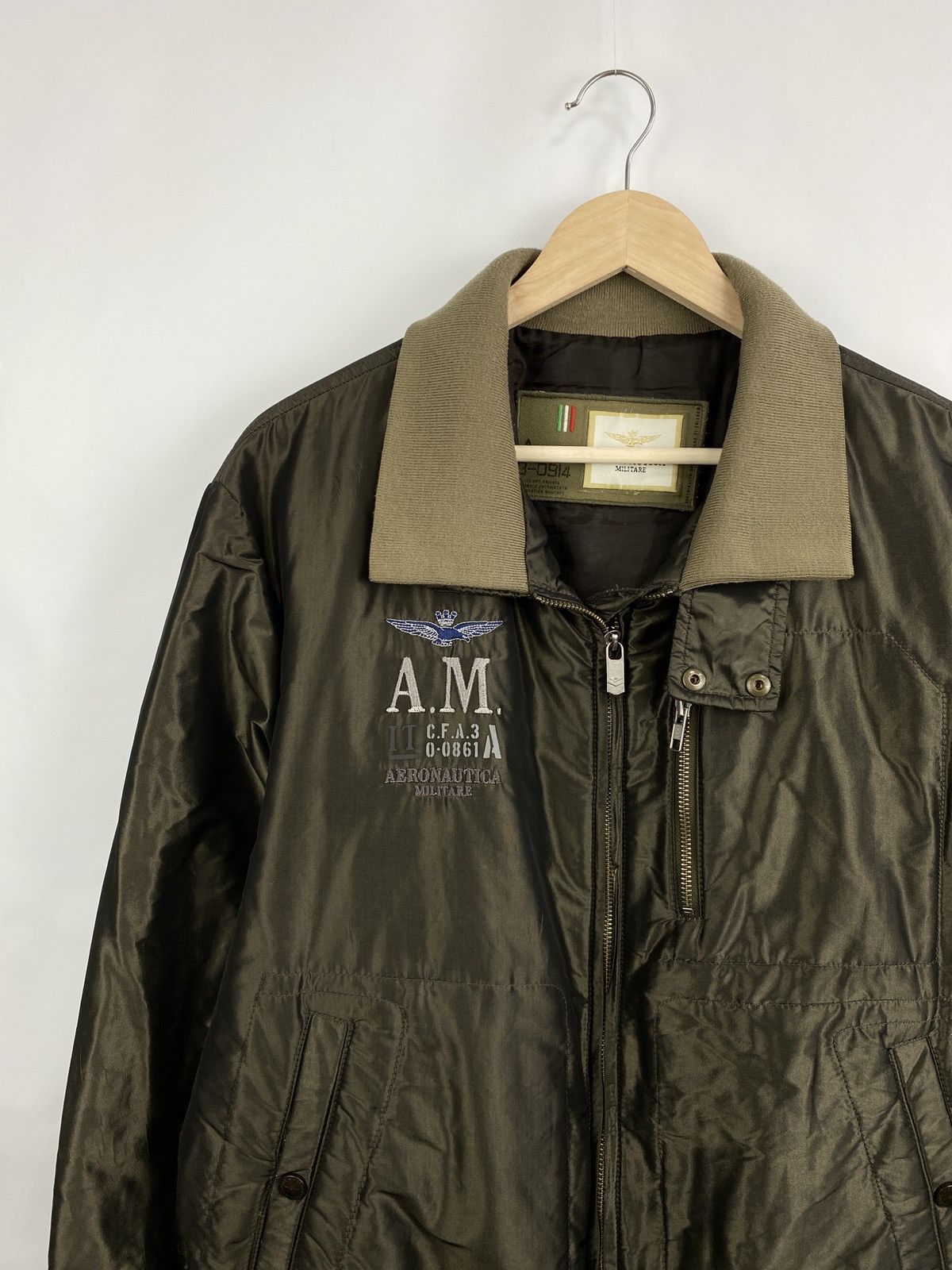 Aeronautica Militare 🇺🇸 Vintage Aeronautica Militare Aviation Bomber Patchwork Y2K Size US XL / EU 56 / 4 - 2 Thumbnail