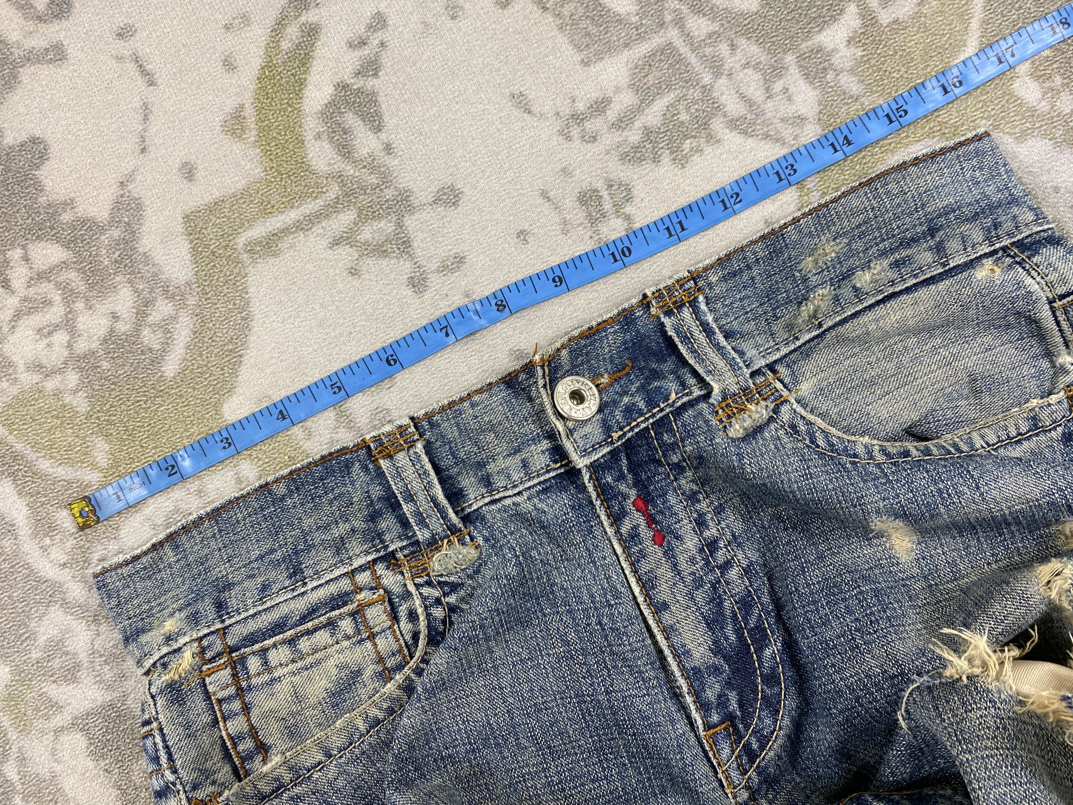 Hysteric Glamour Distressed Blue Vintage Replay Flare Jeans 32x29.5- JN3582 Size US 32 / EU 48 - 5 Thumbnail