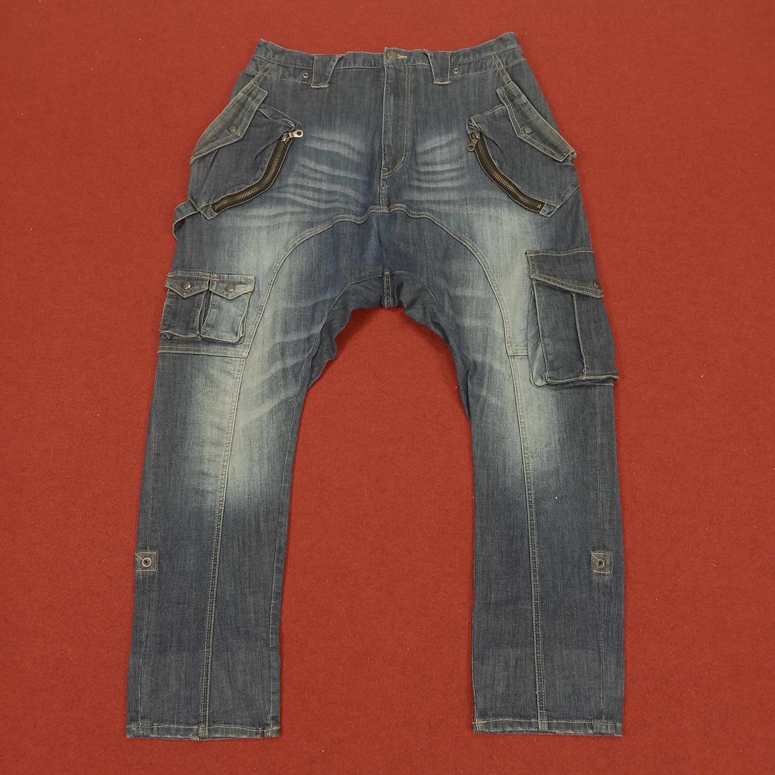 Japanese Brand × PPFM × Vintage PPFM Japanese Brand Rare Cargo Fashion Style Jeans Size US 31 - 1 Thumbnail
