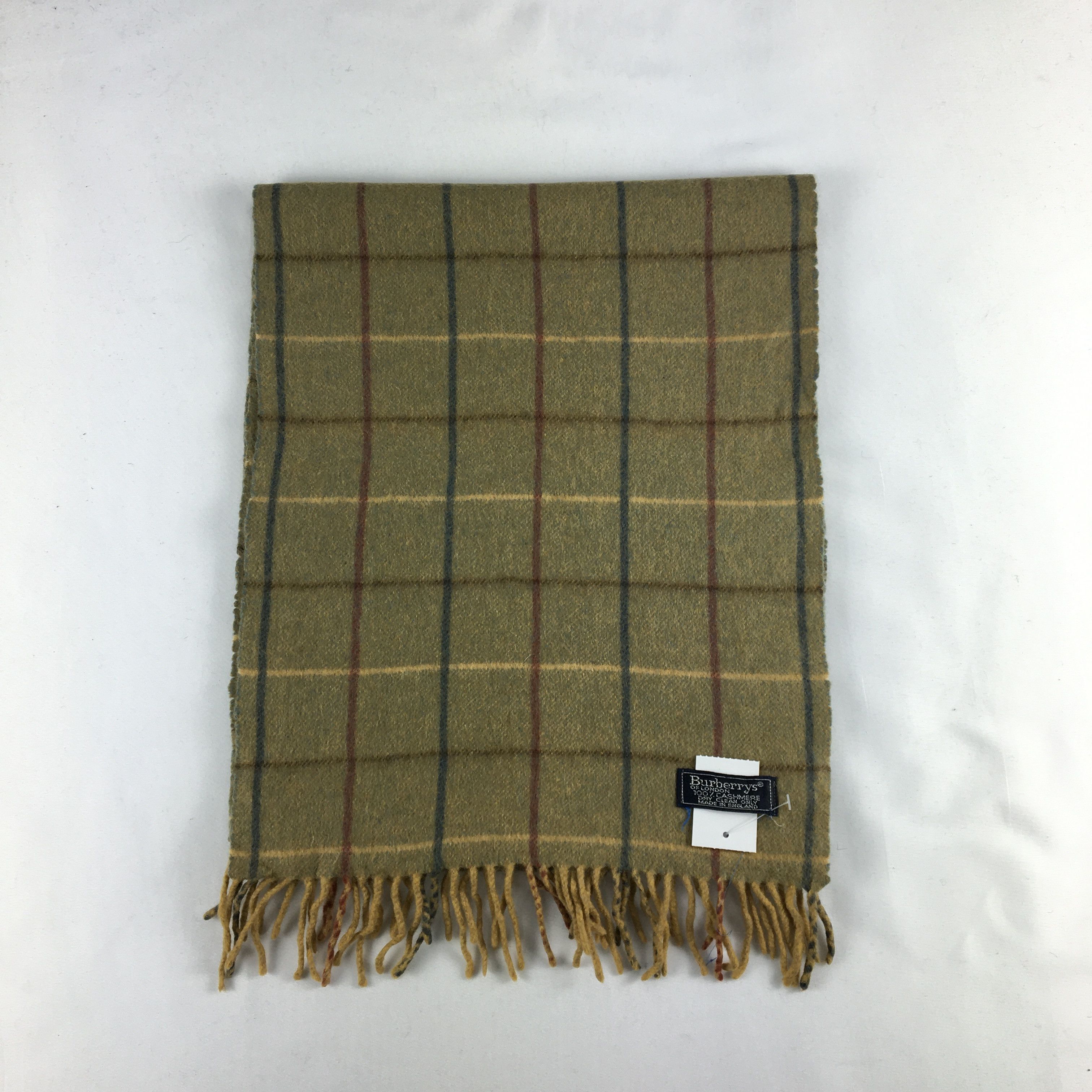 Burberry Vintage 90s Burberry Scarf Muffler Wool Cashmere Scarves Size ONE SIZE - 2 Thumbnail