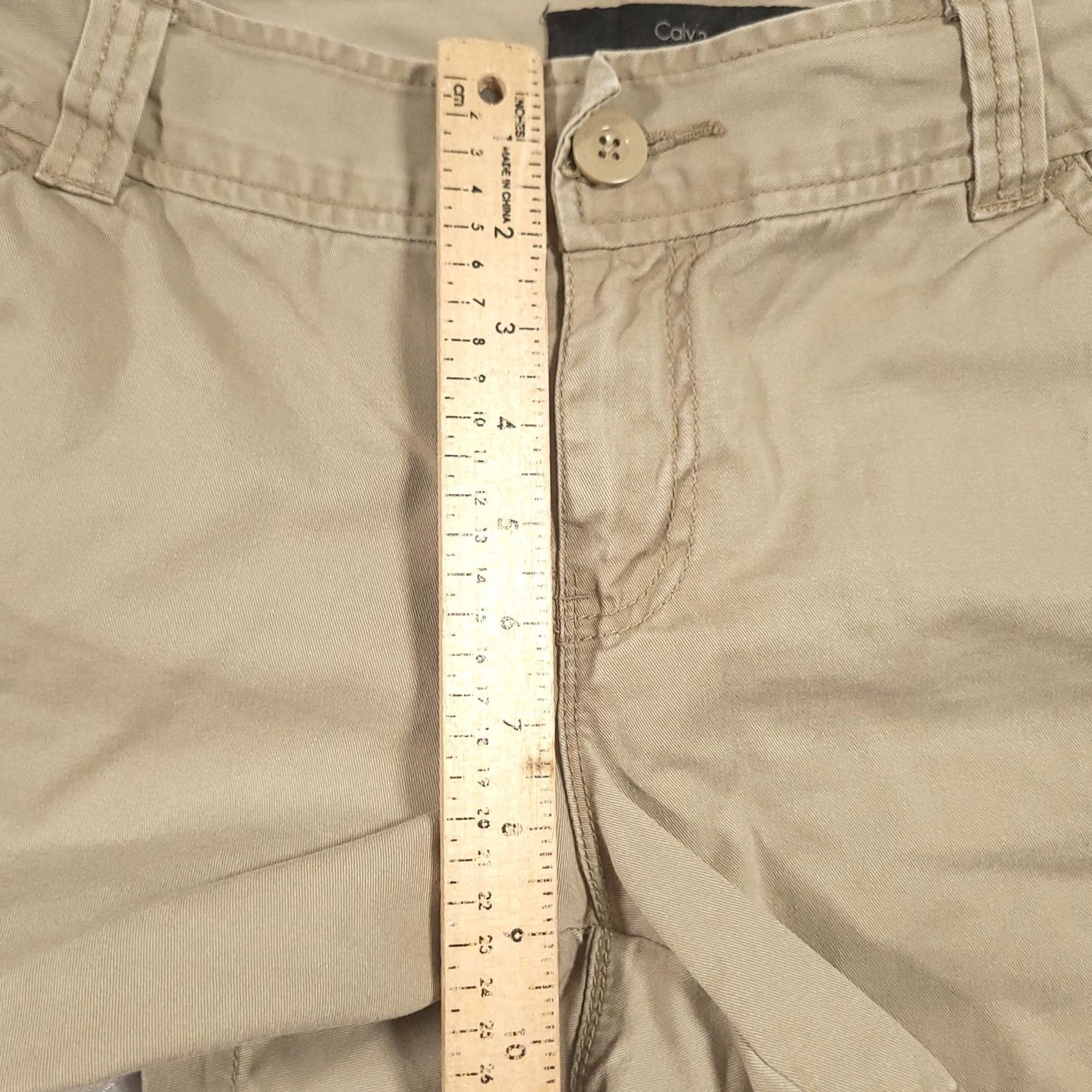 Calvin Klein Calvin Klein Jeans Women's Casual Chino Shorts Flat Front Khaki Size 8 Size 30" / US 8 / IT 44 - 6 Thumbnail