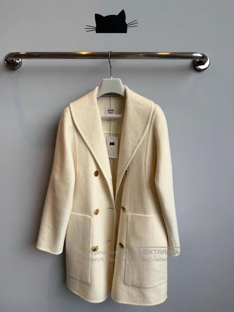 Hermes Hermes Full cashmere lapel coat Size XS / US 0-2 / IT 36-38 - 1 Thumbnail