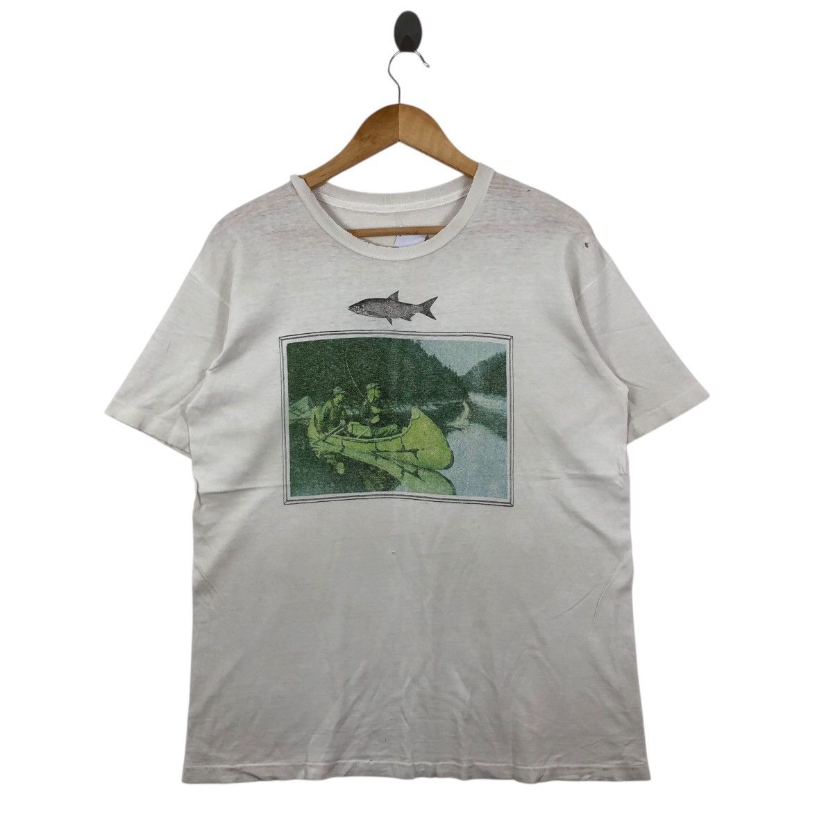 Banana Republic Trashed! Vintage 80s BANANA REPUBLIC Photoprint T Shirt Size US M / EU 48-50 / 2 - 1 Thumbnail