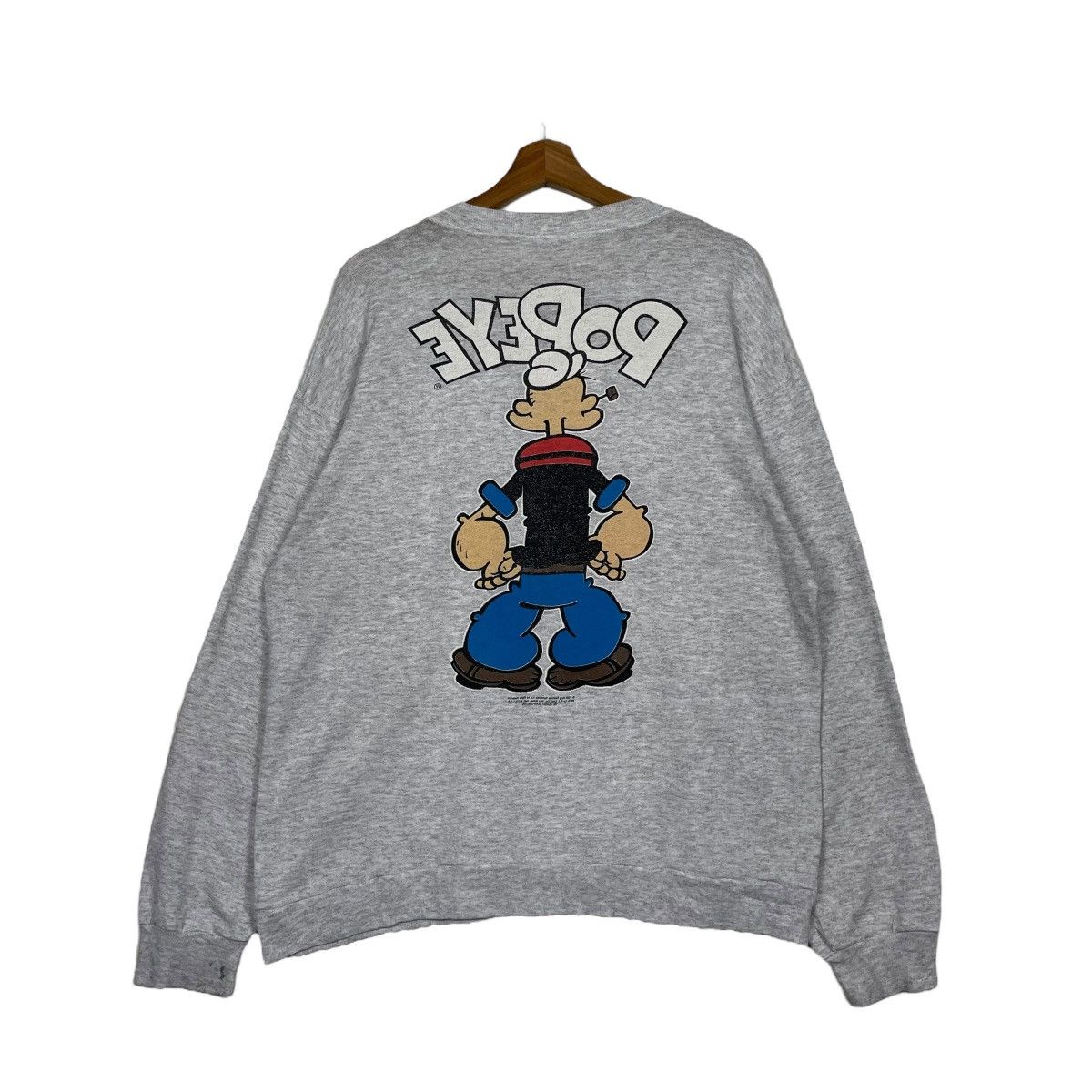 Vintage Vintage 90s Popeye Big Print Crewneck Sweatshirt Size US M / EU 48-50 / 2 - 7 Thumbnail