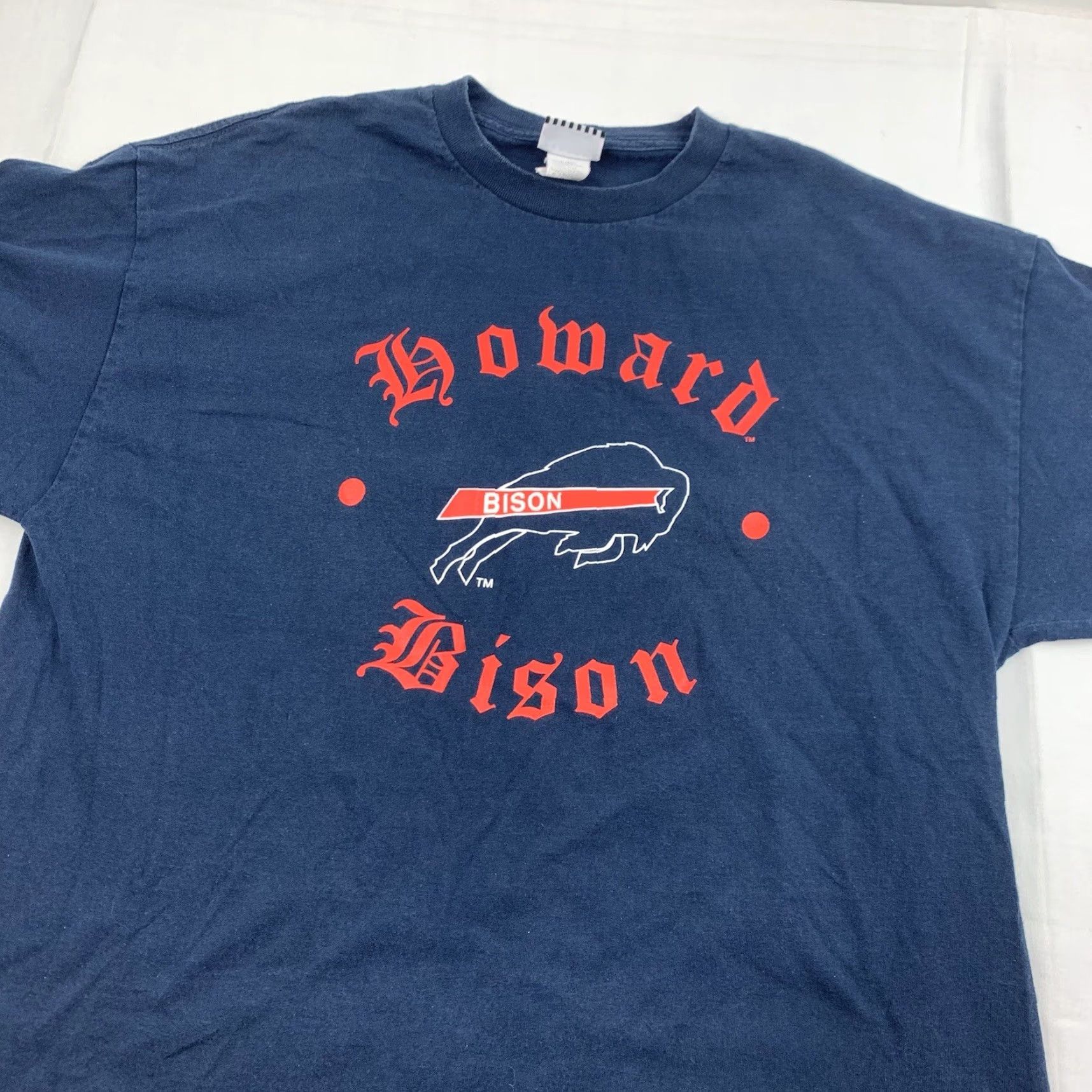 Vintage VINTAGE Howard Bison T Shirt Adult XL Blue College Sports School Foot Locker 90s Size US XL / EU 56 / 4 - 2 Thumbnail