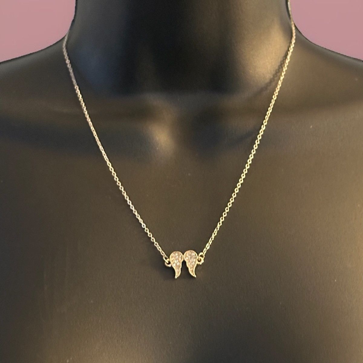 Other Silver tone paved angel wings necklace Size ONE SIZE - 1 Thumbnail