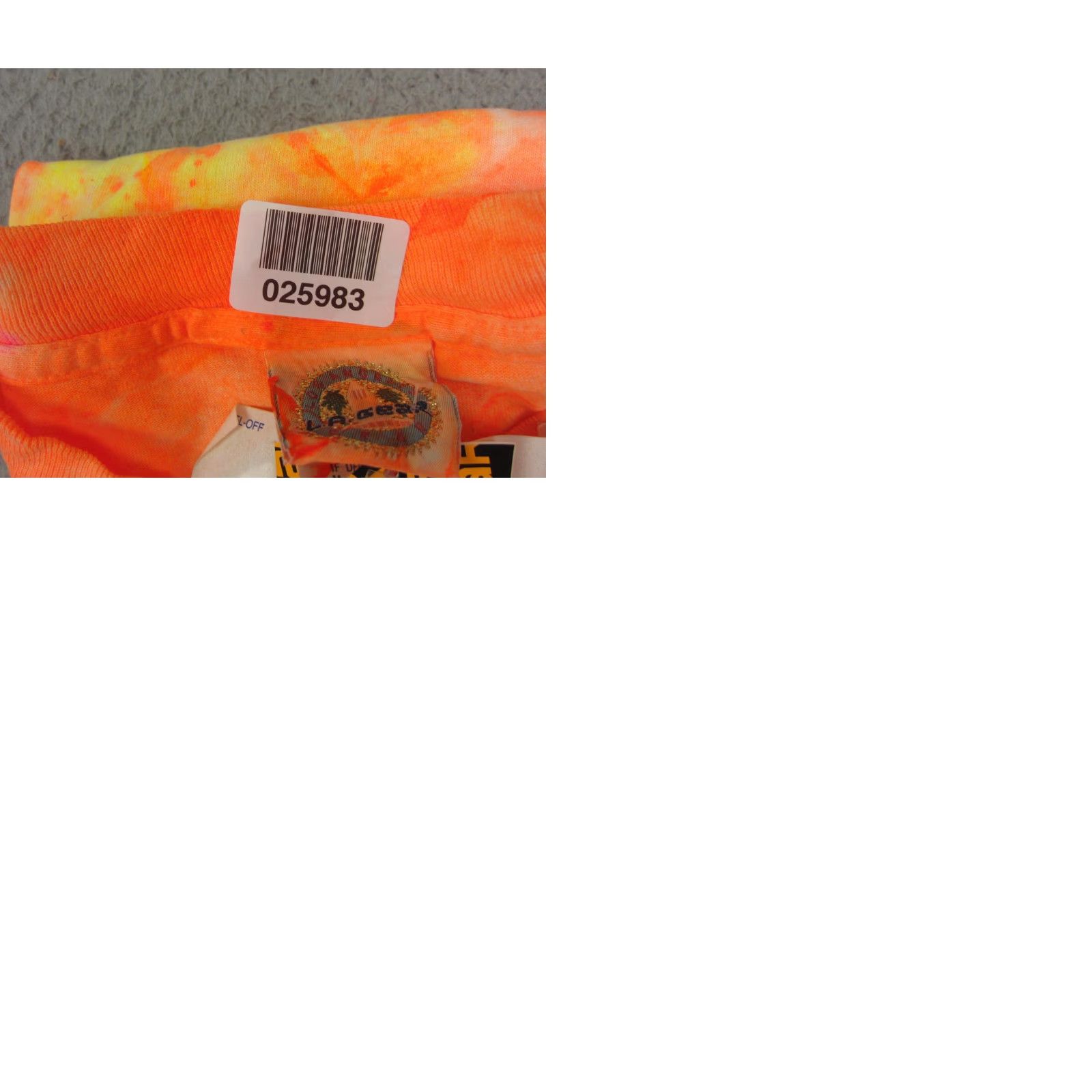 VINTAGE LA Gear Shirt Mens XL Orange Tie Dye USA 90s T-Shirt