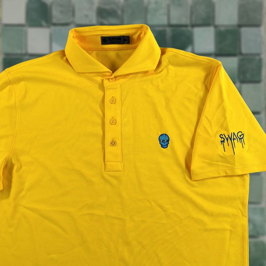 G/FORE G/FORE Polo Shirt Men Medium Yellow Performance Golf NWT NWOT Dripping Swag Shirt Size US M / EU 48-50 / 2 - 1 Thumbnail