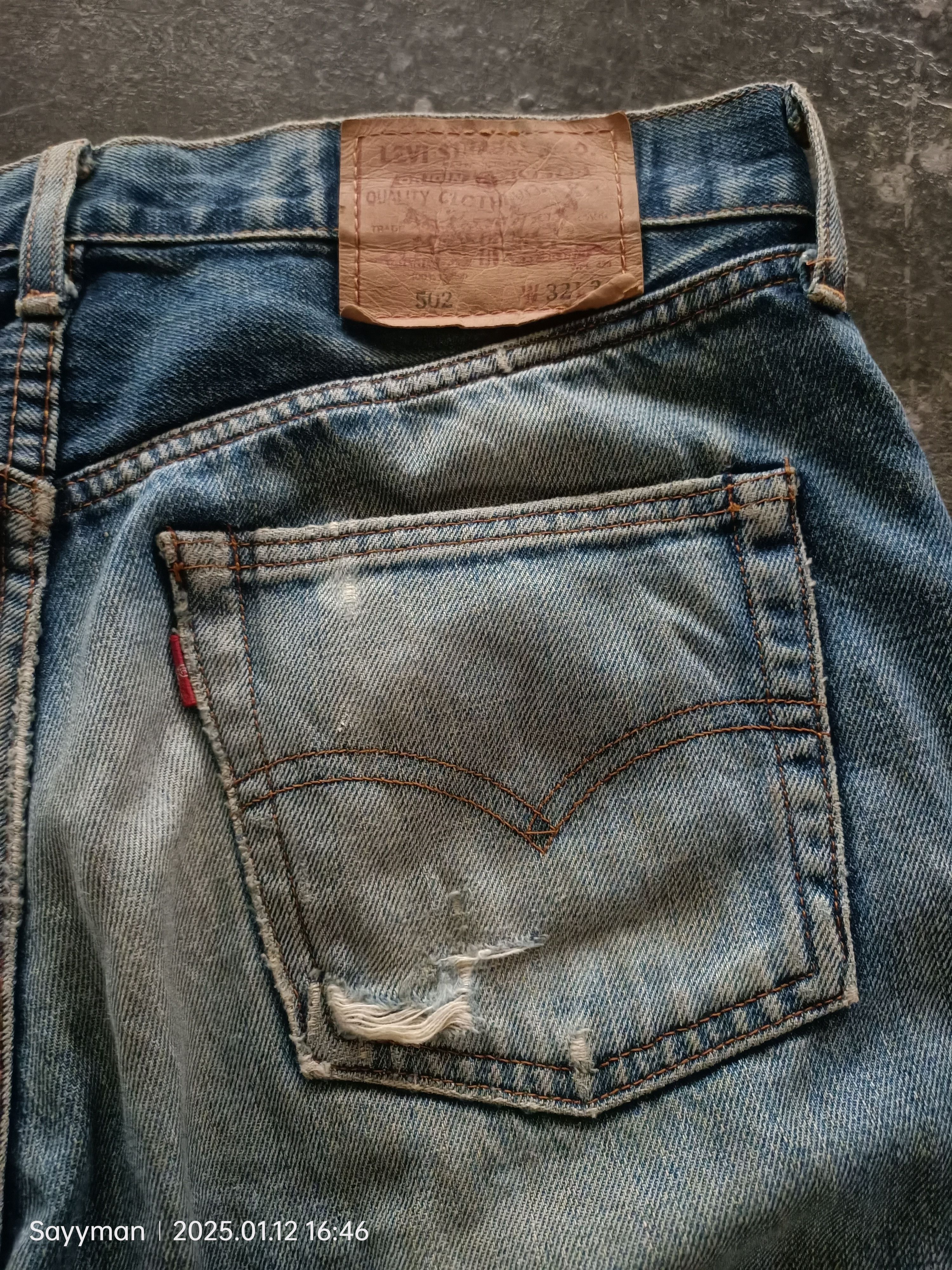 Levi's × Levi's Vintage Clothing Levis 502 Big E Selvedge Button J22 Denim Jeans Size US 32 / EU 48 - 12 Thumbnail