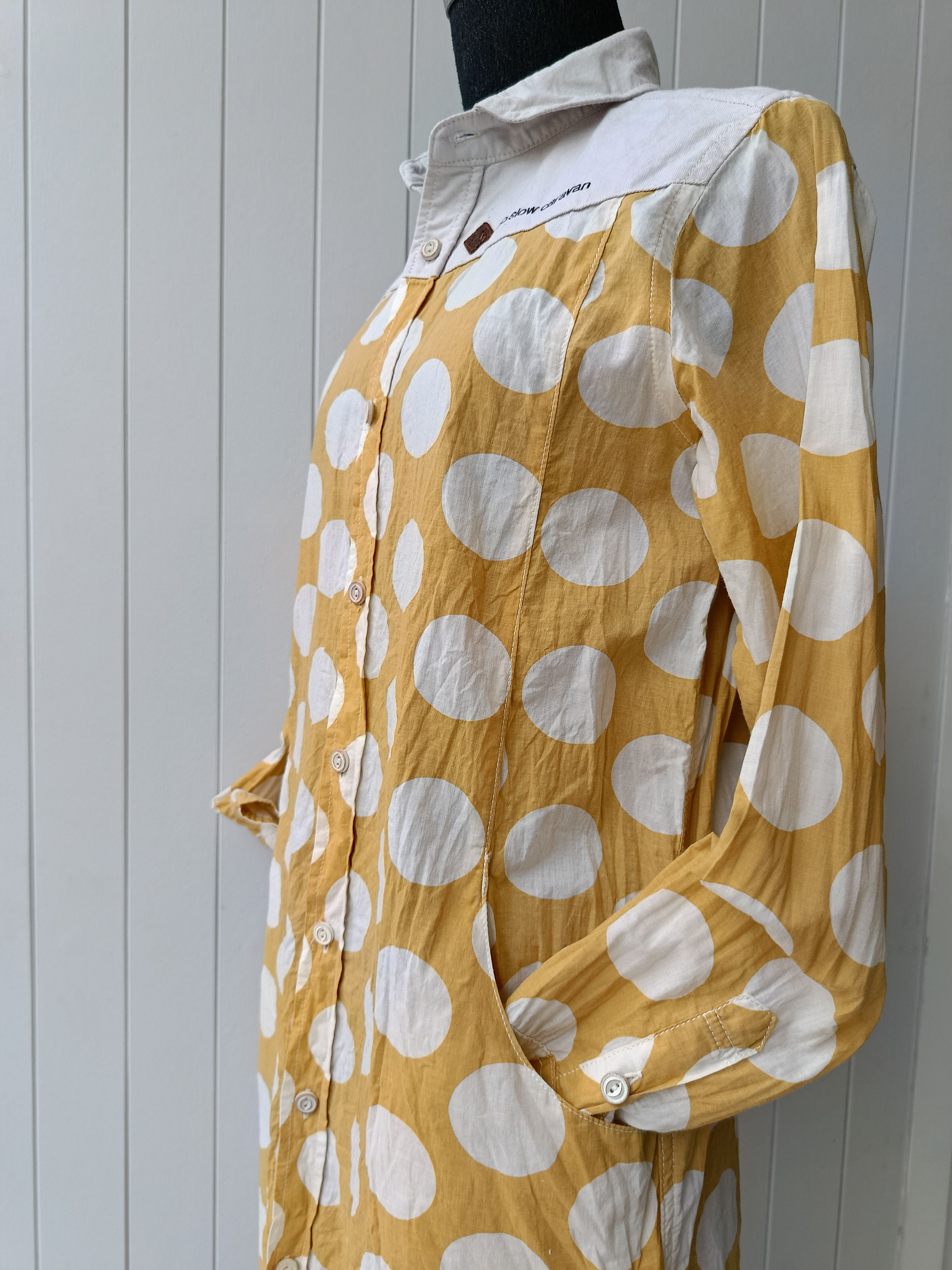 go slow caravan Go Slow Caravan 1 comfortable yellow circles dress shirt Size S / US 4 / IT 40 - 12 Thumbnail