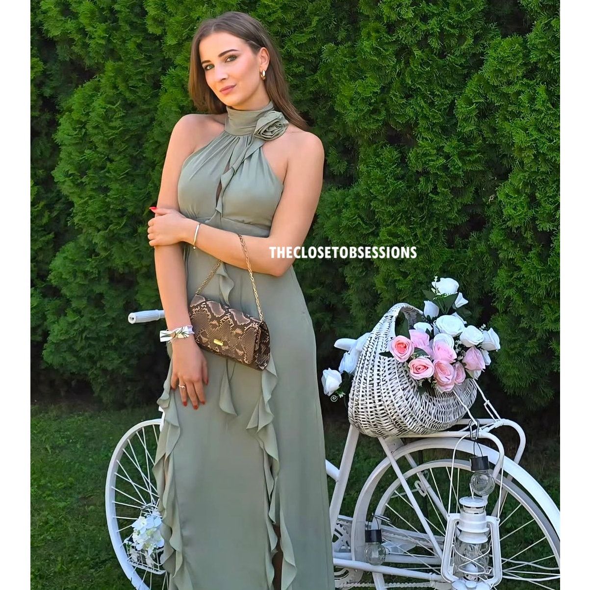 Zara ZARA Green Halter Midi Dress NWT Size M / US 6-8 / IT 42-44 - 9 Thumbnail