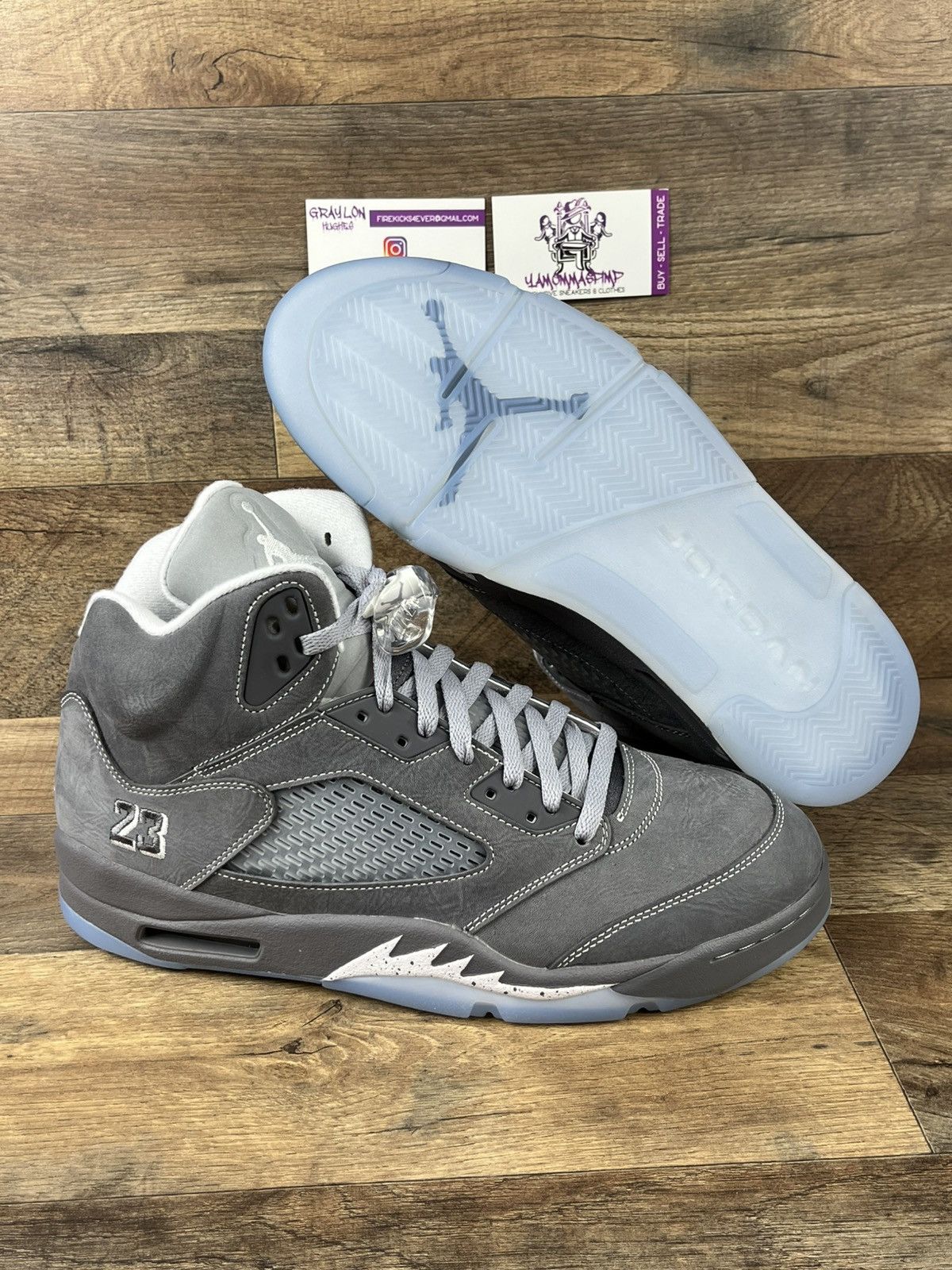 Jordan Brand Air Jordan 5 Retro Wolf Grey 2026 Size US 12 / EU 45 - 1 Thumbnail