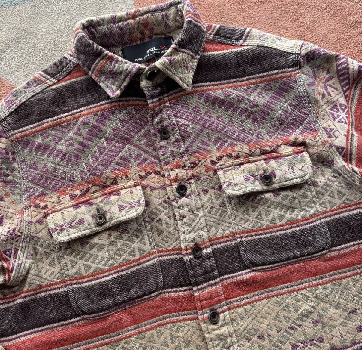 Polo Ralph Lauren Ralph Lauren Polo RLX Southwestern Heavy Shirt K22 Size US M / EU 48-50 / 2 - 3 Thumbnail