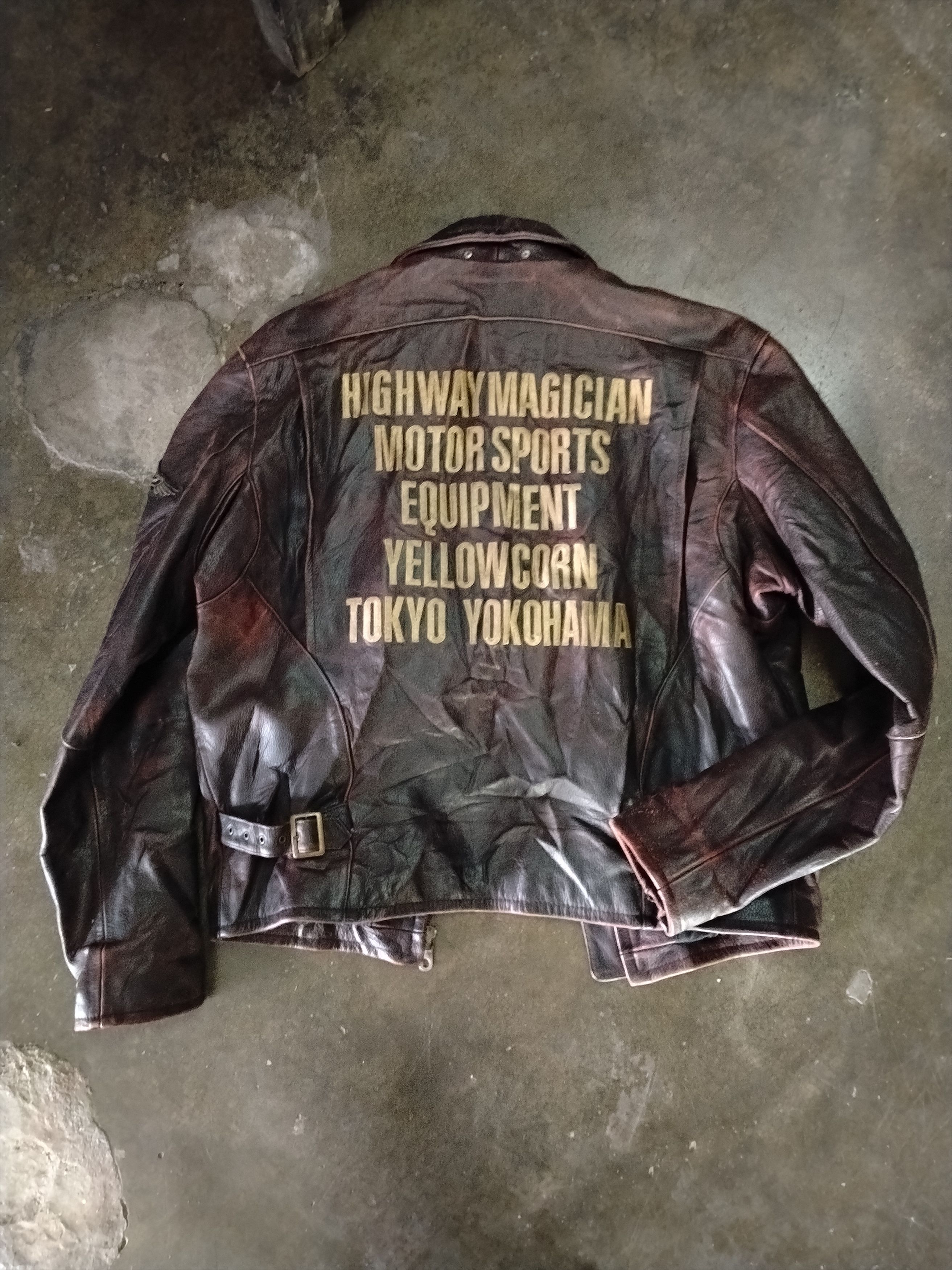 YELLOW CORN Yellow Corn Patina Distressed Leather Jacket Size US M / EU 48-50 / 2 - 2 Thumbnail