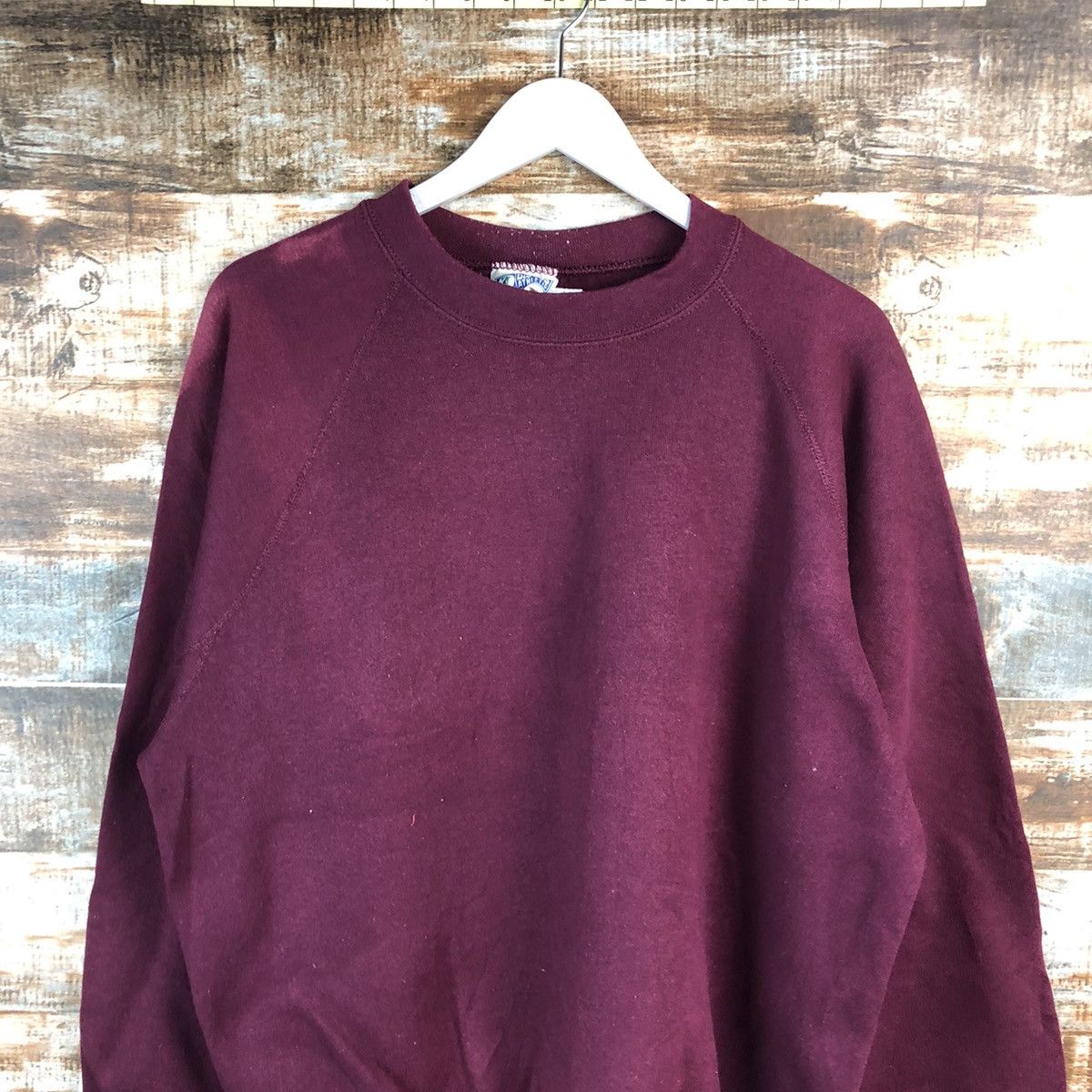 Japanese Brand × Vintage Discuss Athelitic Maroon Sweatshirt #A1915 Size US L / EU 52-54 / 3 - 5 Thumbnail