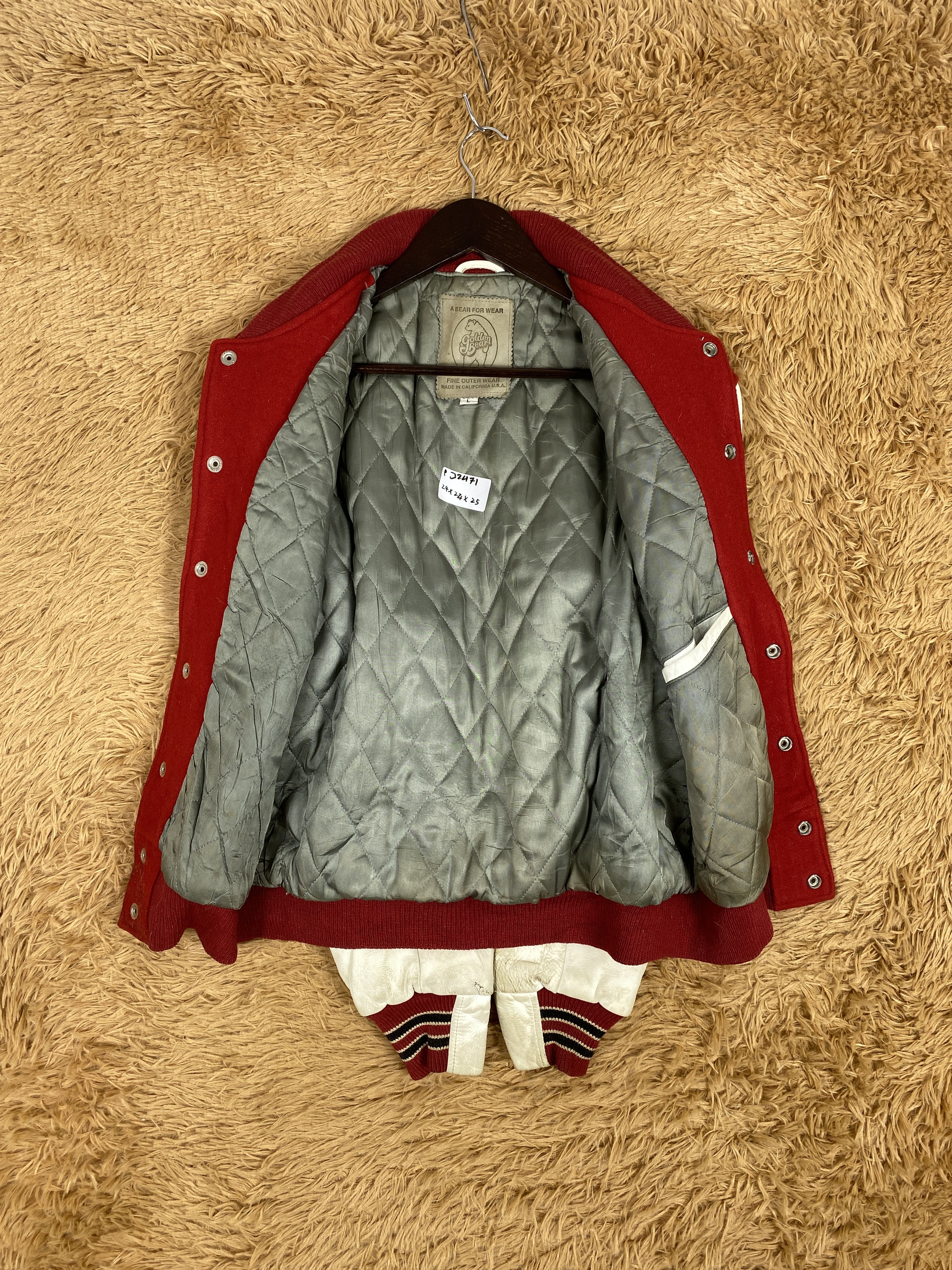 Golden Bear Vintage Golden Bear Leather Sleeve Varsity PJ2471 Size US M / EU 48-50 / 2 - 7 Thumbnail