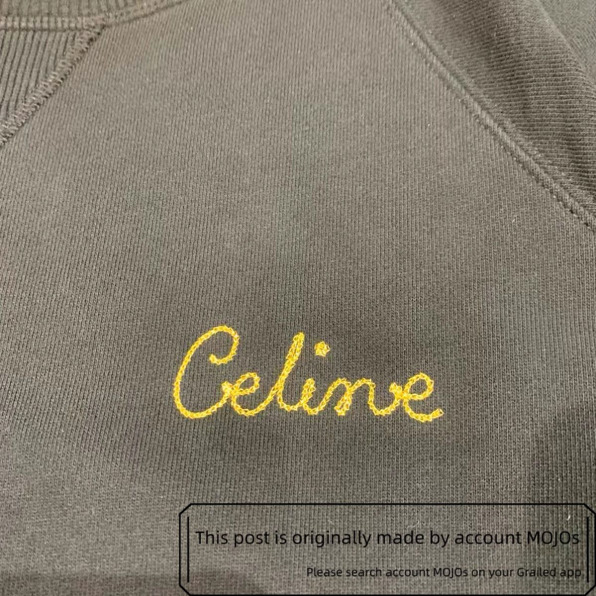 Celine Sz M Celine Golden Logo Stitch Crewneck Sweatshirt mojos2128 Size US M / EU 48-50 / 2 - 5 Thumbnail