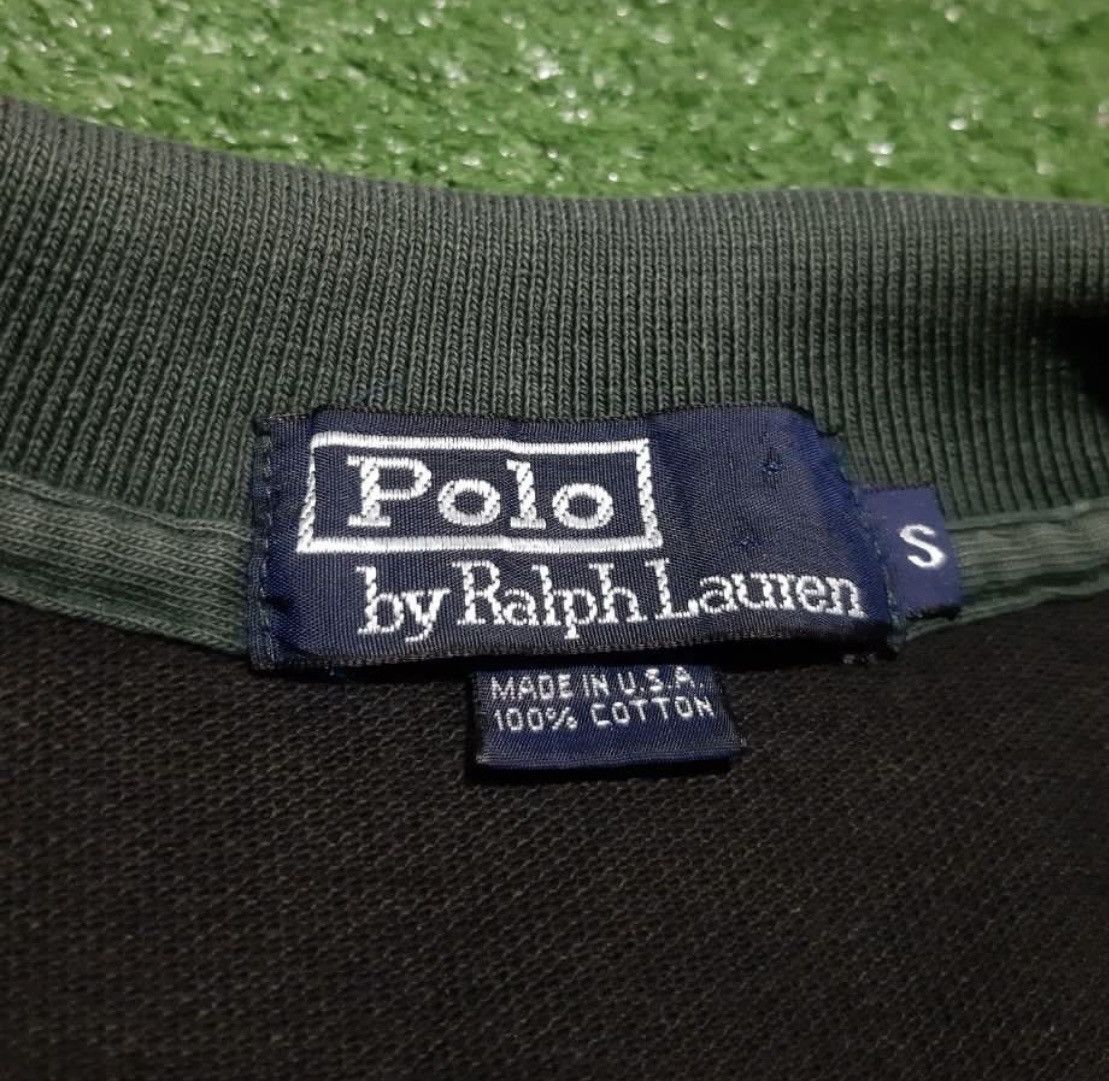 Polo Ralph Lauren × Vintage Polo Ralph Lauren Striped Army/Black Rugby Polos Size US S / EU 44-46 / 1 - 4 Thumbnail