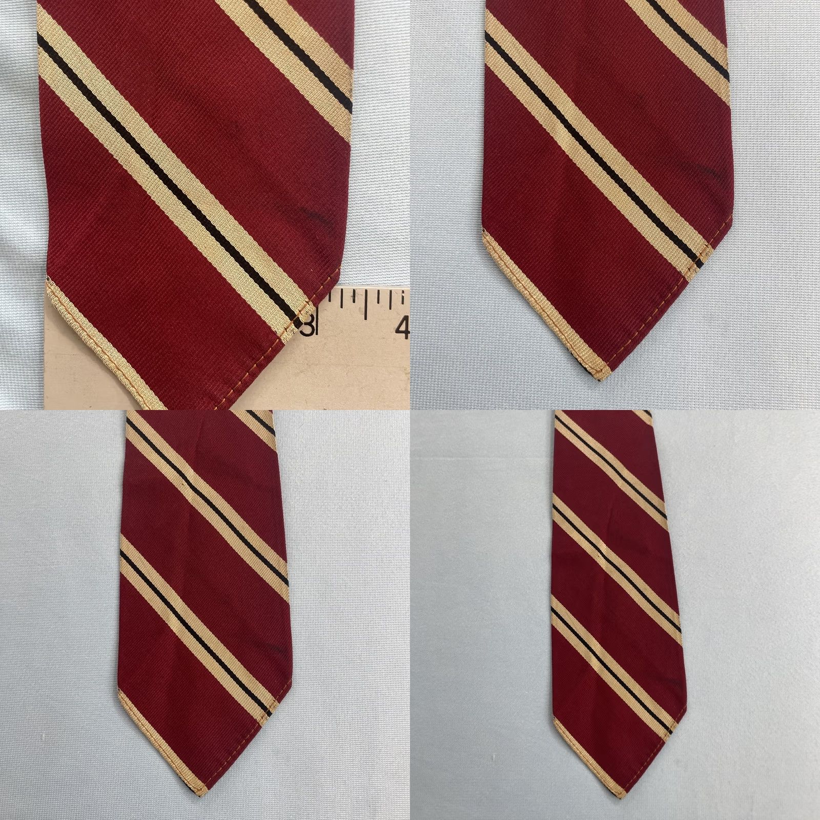 Wilson Vtg Wilson Wear Willcrest Tie Silk USA Red Swing Rockabilly 3x54 30s 40s Necktie Size ONE SIZE - 8 Thumbnail