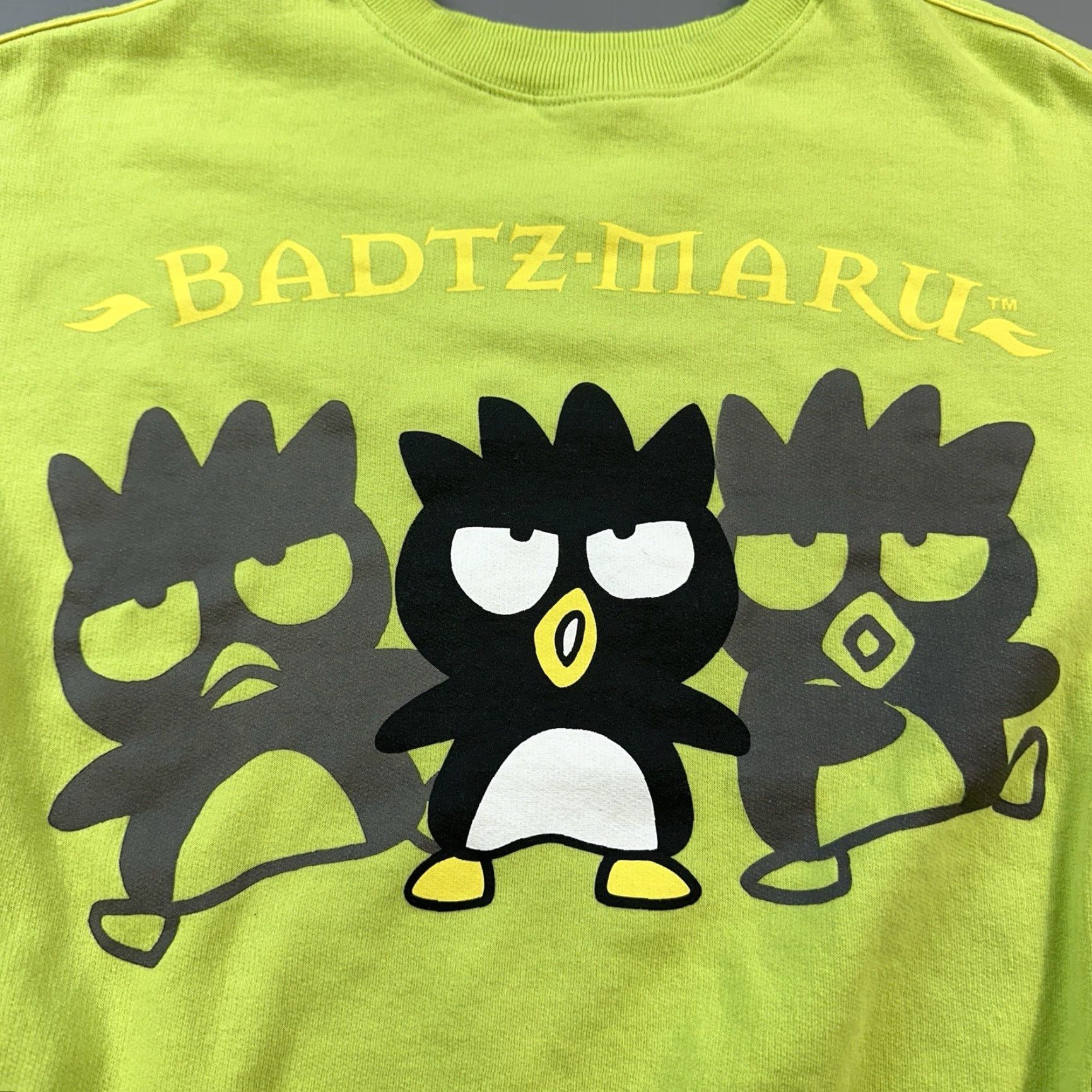 Vintage Badtz Maru Sweatshirt Mens Women's 2XL Green Sanrio Hello Kitty Cartoon Pullover Shirt Size XXL / US 16-18 / IT 52-54 - 2 Thumbnail