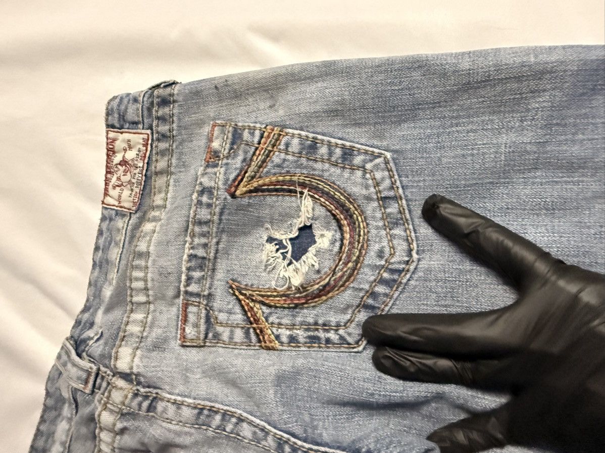 True Religion × Vintage Rainbow True Religion Jeans Real Vintage Y2K Bobby Big T Cut Size 31" - 8 Thumbnail