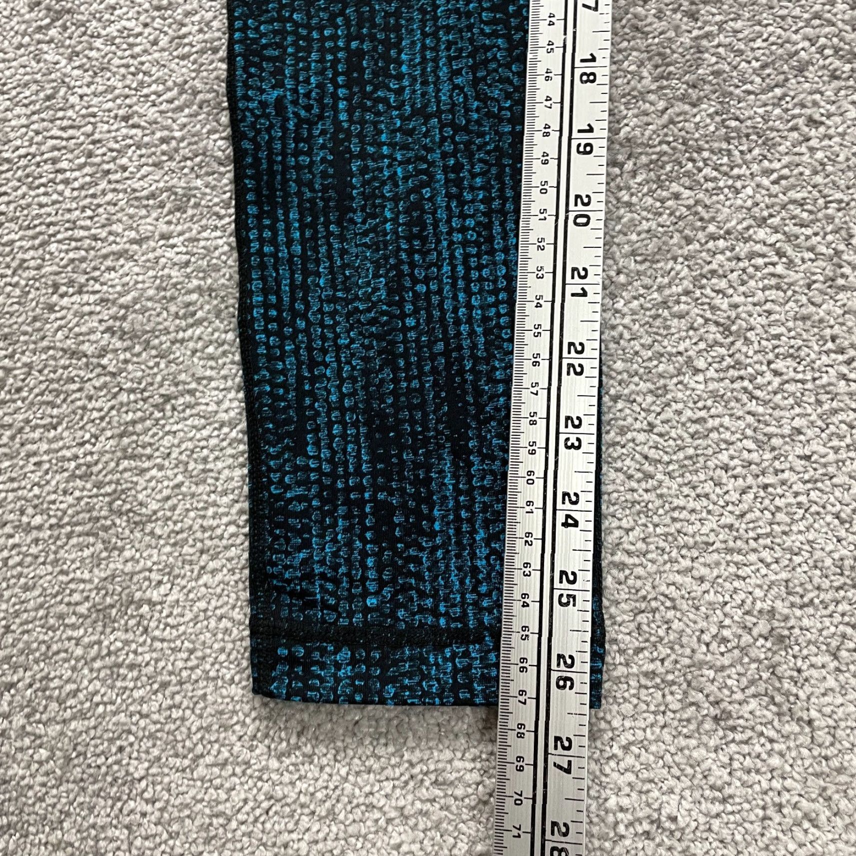 Vintage KIRKLAND Compression Leggings Women Medium Blue Black Athletic Mid Rise 30x26.5 Size 32" / US 10 / IT 46 - 6 Thumbnail