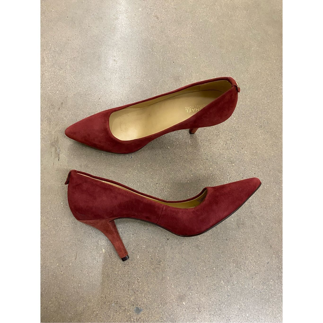 Michael Kors Michael Kors Leather/Suede Red Maroon Pumps Dorothy Berry He Size US 6.5 / IT 36.5 - 2 Thumbnail