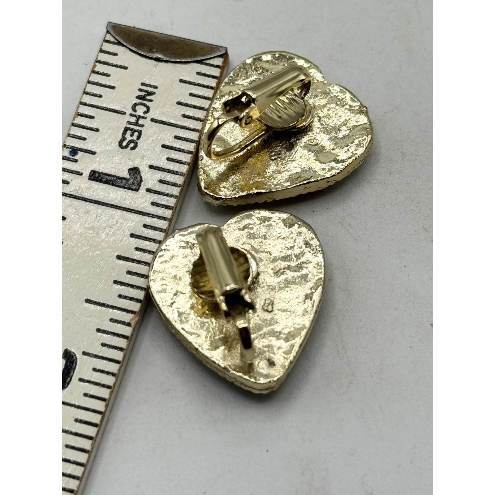 Other Vintage heart flower clip on earrings Size ONE SIZE - 4 Thumbnail