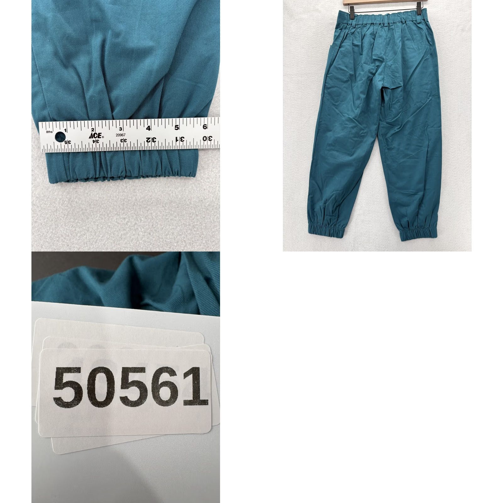 Vintage Halara Jogger Pants Womens Small Green Twill Pleated Elastic Waist Cuff NWT Pants Size 28" / US 6 / IT 42 - 8 Thumbnail