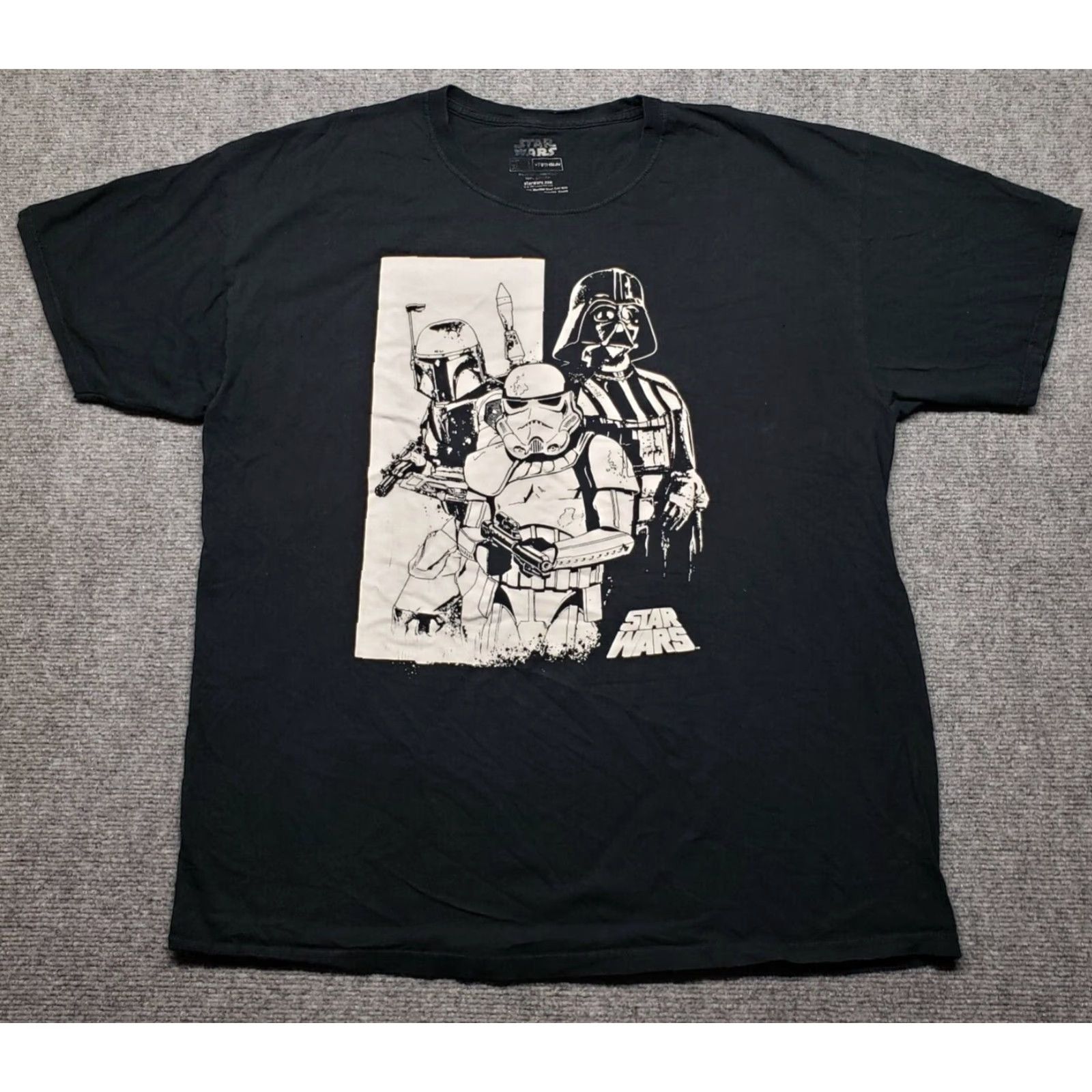 Star Wars Star Wars T-Shirt Mens XL Black Short Sleeve Crew Neck Graphic Print Cotton Size US XL / EU 56 / 4 - 2 Thumbnail