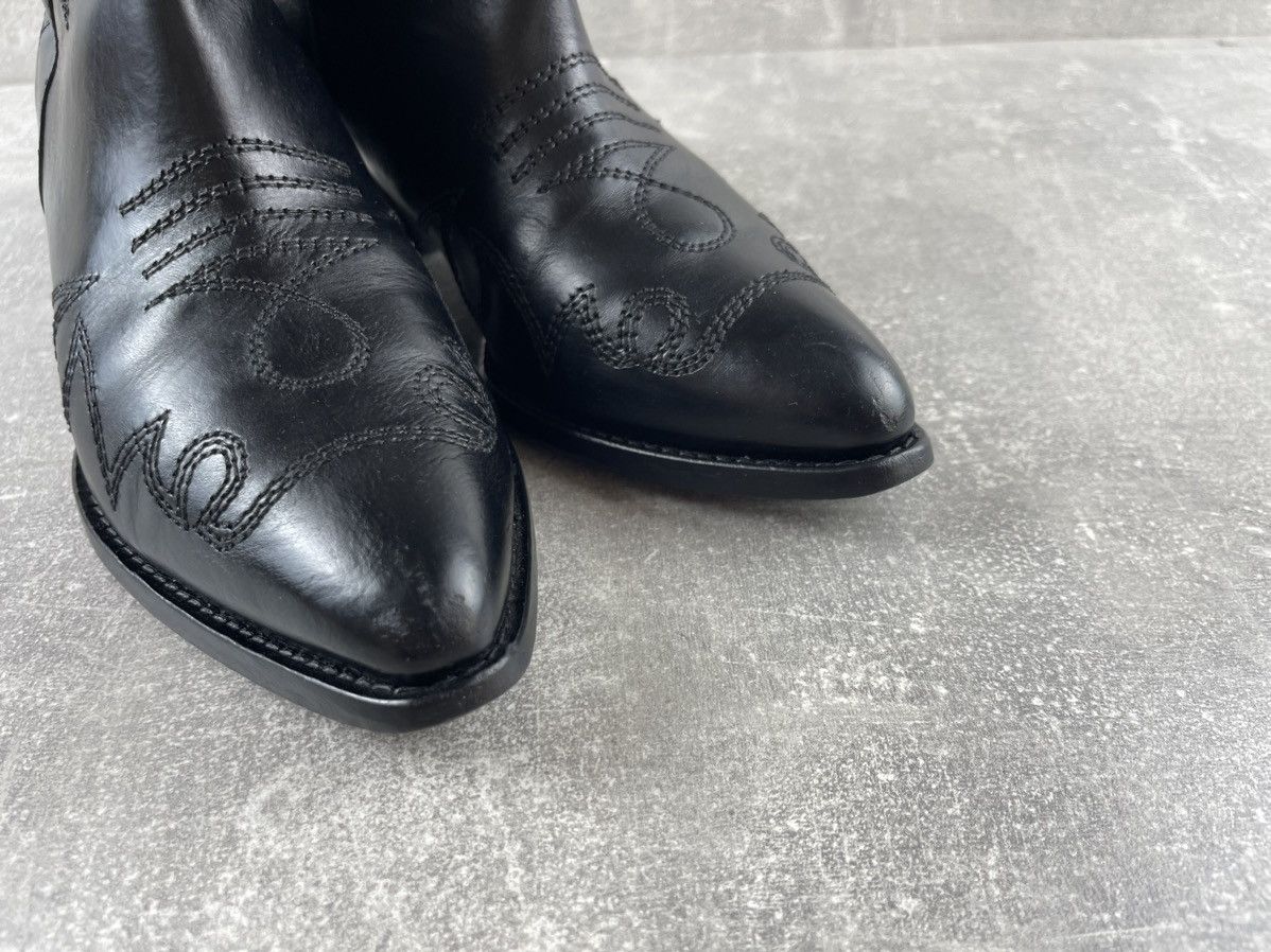 Buttero Buttero Italian Western Black Leather Cuban Heel Ankle Boots Size US 6.5 / IT 36.5 - 6 Thumbnail