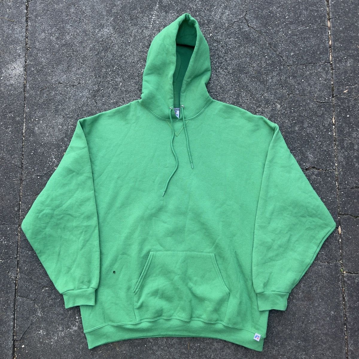 Russell Athletic × Vintage Vintage Y2K Russell Athletic Blank Kelly Green Hoodie Size US XXL / EU 58 / 5 - 1 Thumbnail
