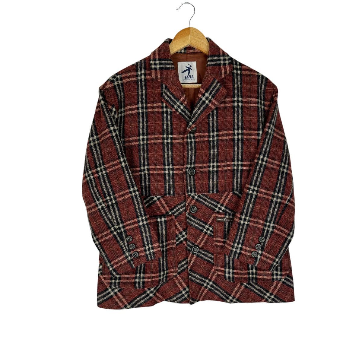 Hai Sporting Gear × Issey Miyake 🌟HAI SPORTING GEAR ISSEY MIYAKE TARTAN JACKET Size M / US 6-8 / IT 42-44 - 2 Thumbnail