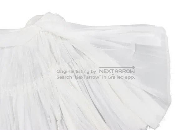 Comme des Garcons Comme des Garcons size S White Retro Mesh Design Skirt Size 23" - 8 Thumbnail
