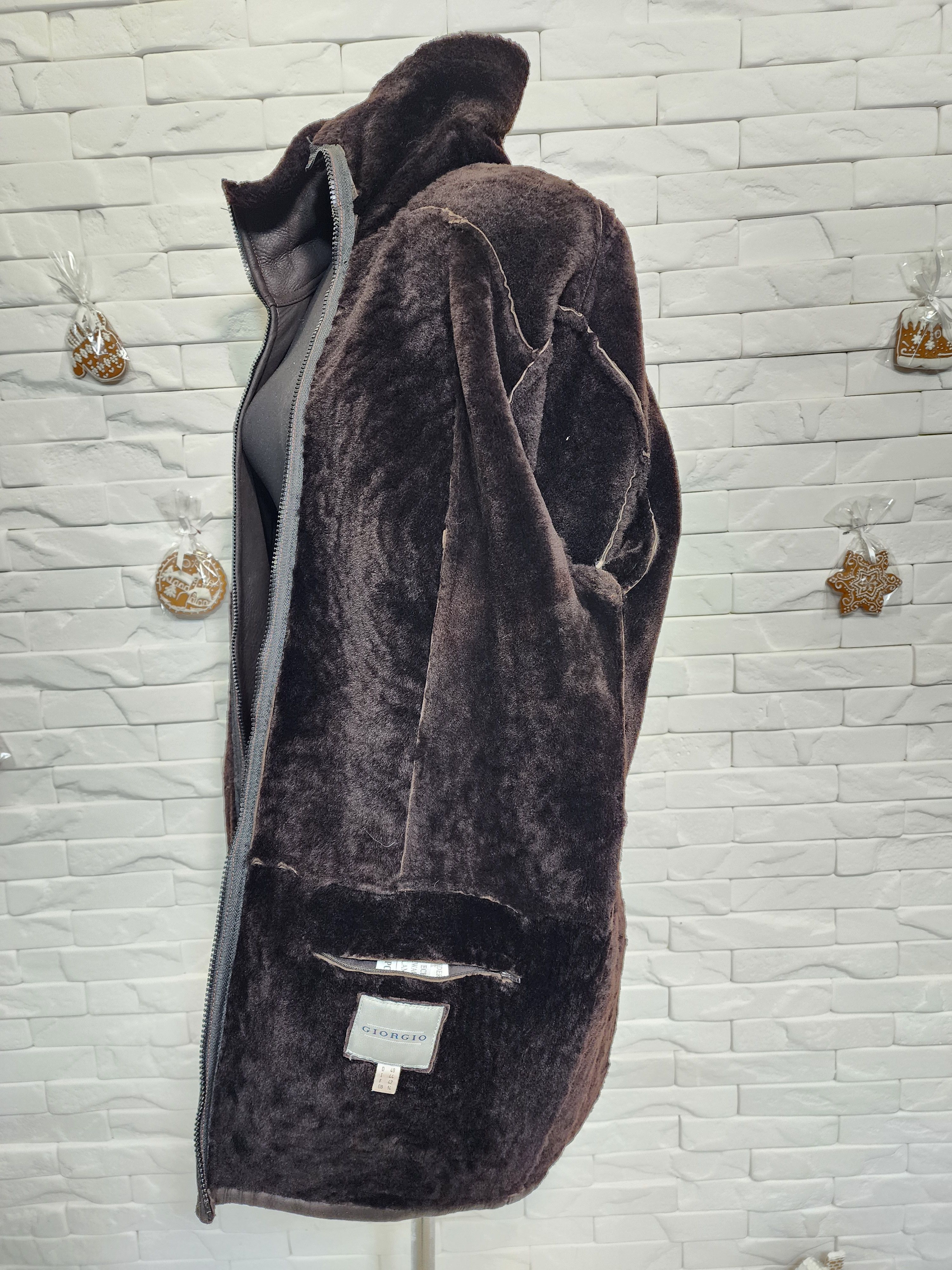 Furla Women's Brown Sheepskin Coat: Genuine Fur Size XXL / US 16-18 / IT 52-54 - 9 Thumbnail