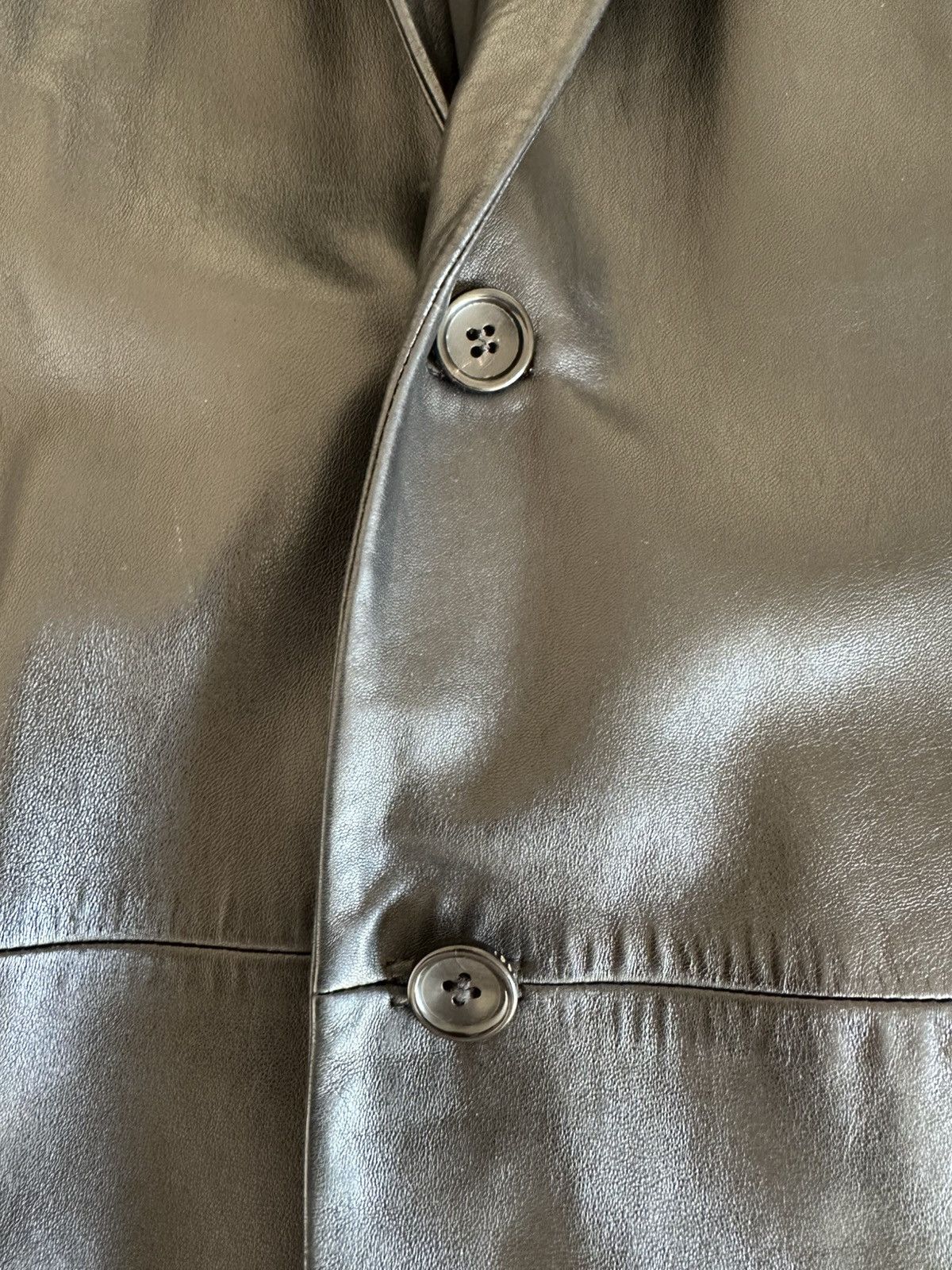 Gucci Gucci SS98 by Tom Ford Black Leather Blazer Size 48R - 7 Thumbnail