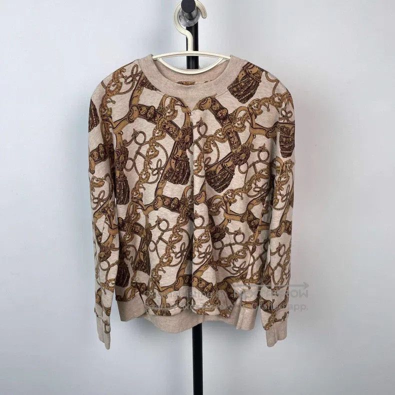 Hermes Hermes Contrast Color Chain Cotton Crew Neck Long Sleeve S Size XS / US 0-2 / IT 36-38 - 1 Thumbnail