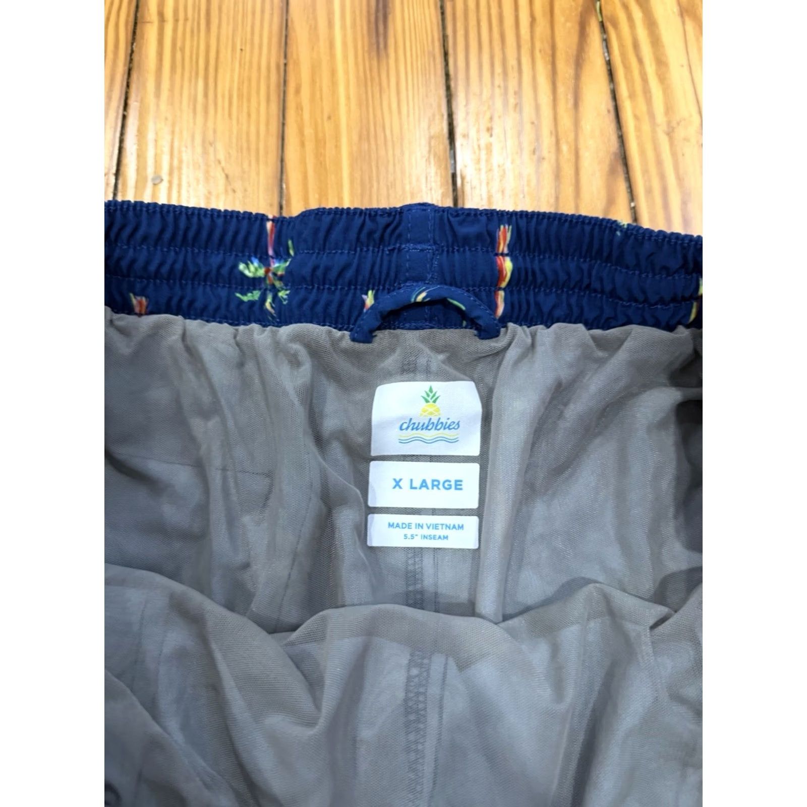 Chubbies Chubbies Men's Blue Tropical Swim Trunk Shorts XL Size US 36 / EU 52 - 3 Thumbnail