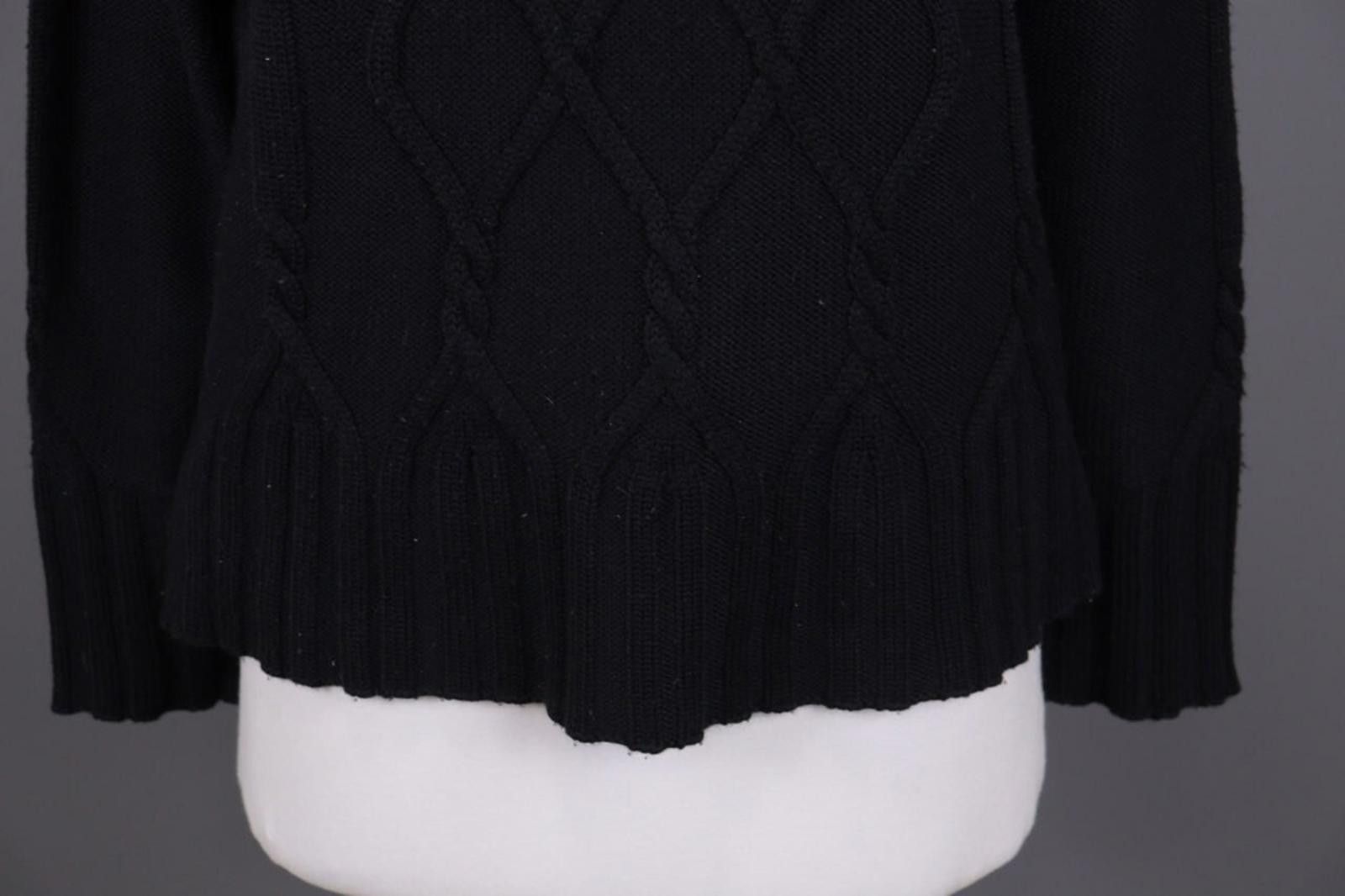 Carlo Colucci Carlo Colucci Black Wool Embroidered Knit Sweater Size 40 Size M / US 6-8 / IT 42-44 - 5 Thumbnail