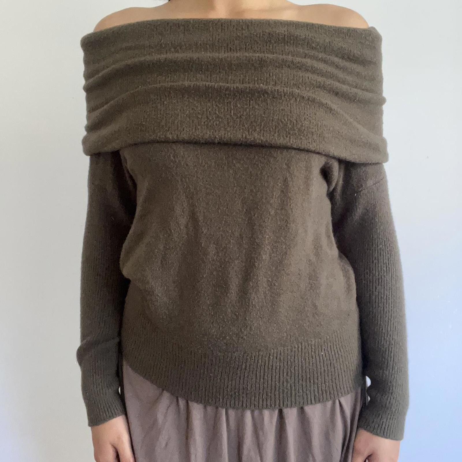 Other Dark green earth tone off-the-shoulder sweater Size S / US 4 / IT 40 - 4 Thumbnail
