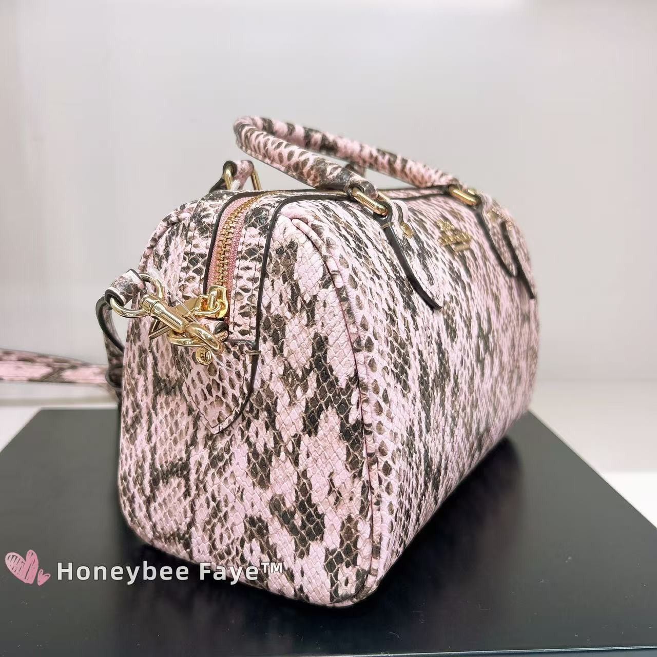 Coach NWT Coach Rowan Satchel Bag CDW49 Gold/Pink Size ONE SIZE - 4 Thumbnail