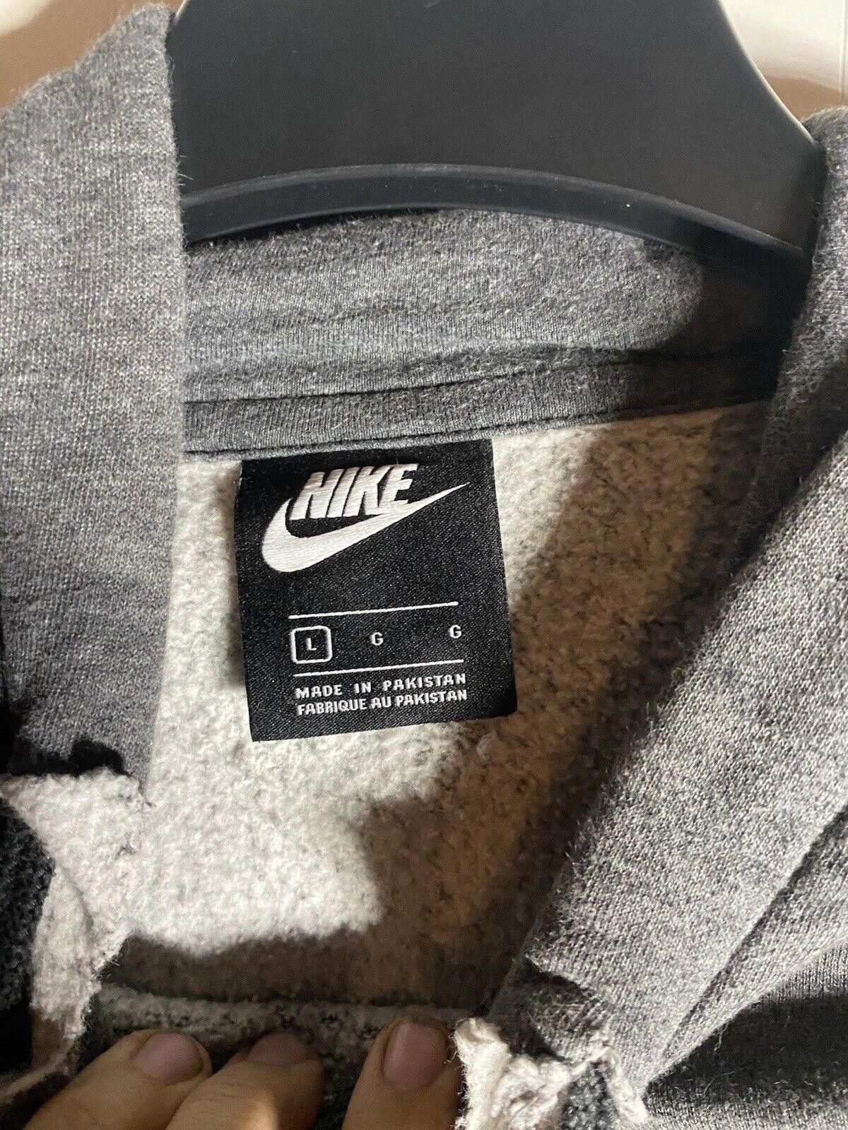 Nike NIKE Just Do It Long Sleeve Hoodie Grey Mens Large Size US 34 / EU 50 - 8 Thumbnail