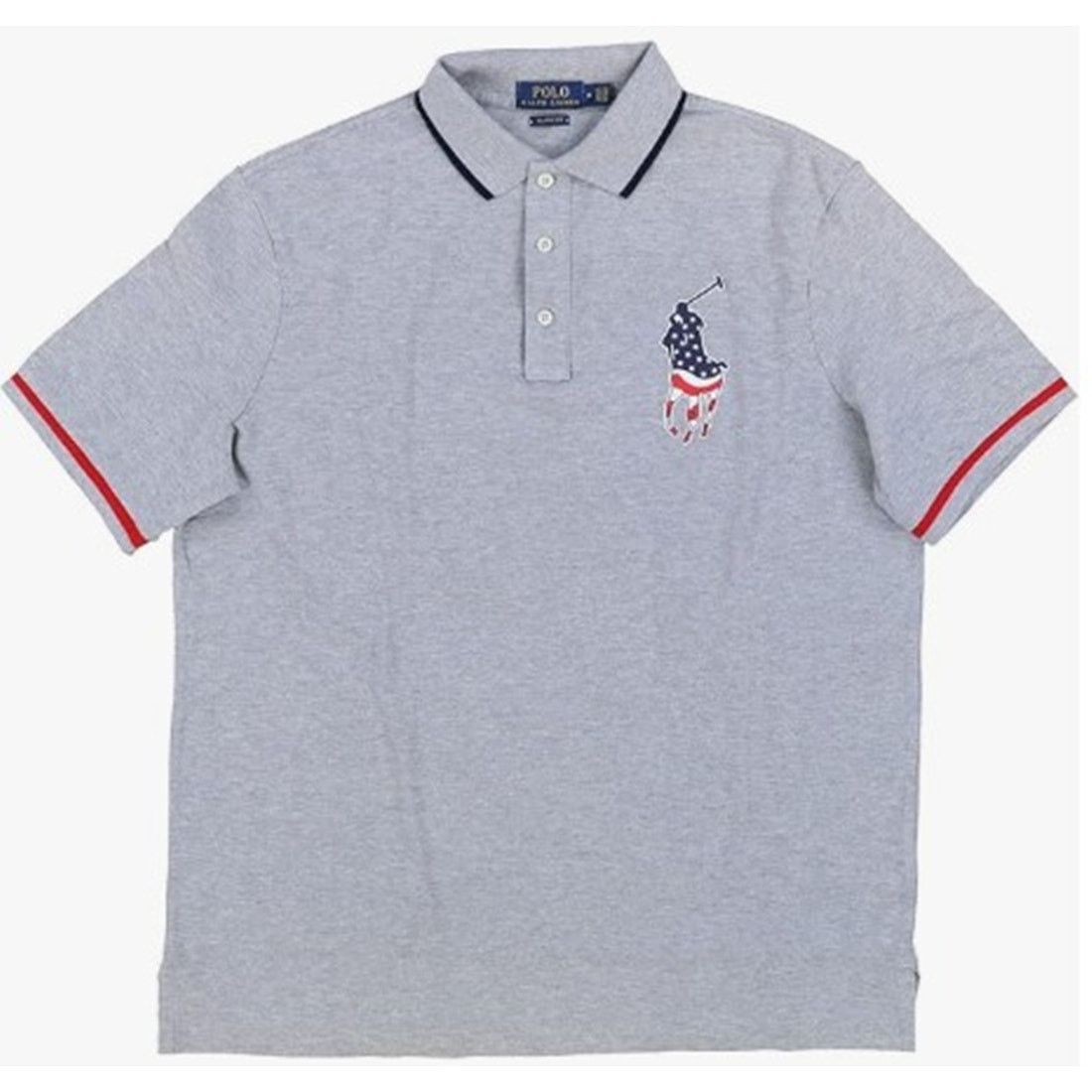 Polo Ralph Lauren Polo Ralph Lauren Mens Polo Shirt Big Pony American Flag L Size US L / EU 52-54 / 3 - 1 Thumbnail