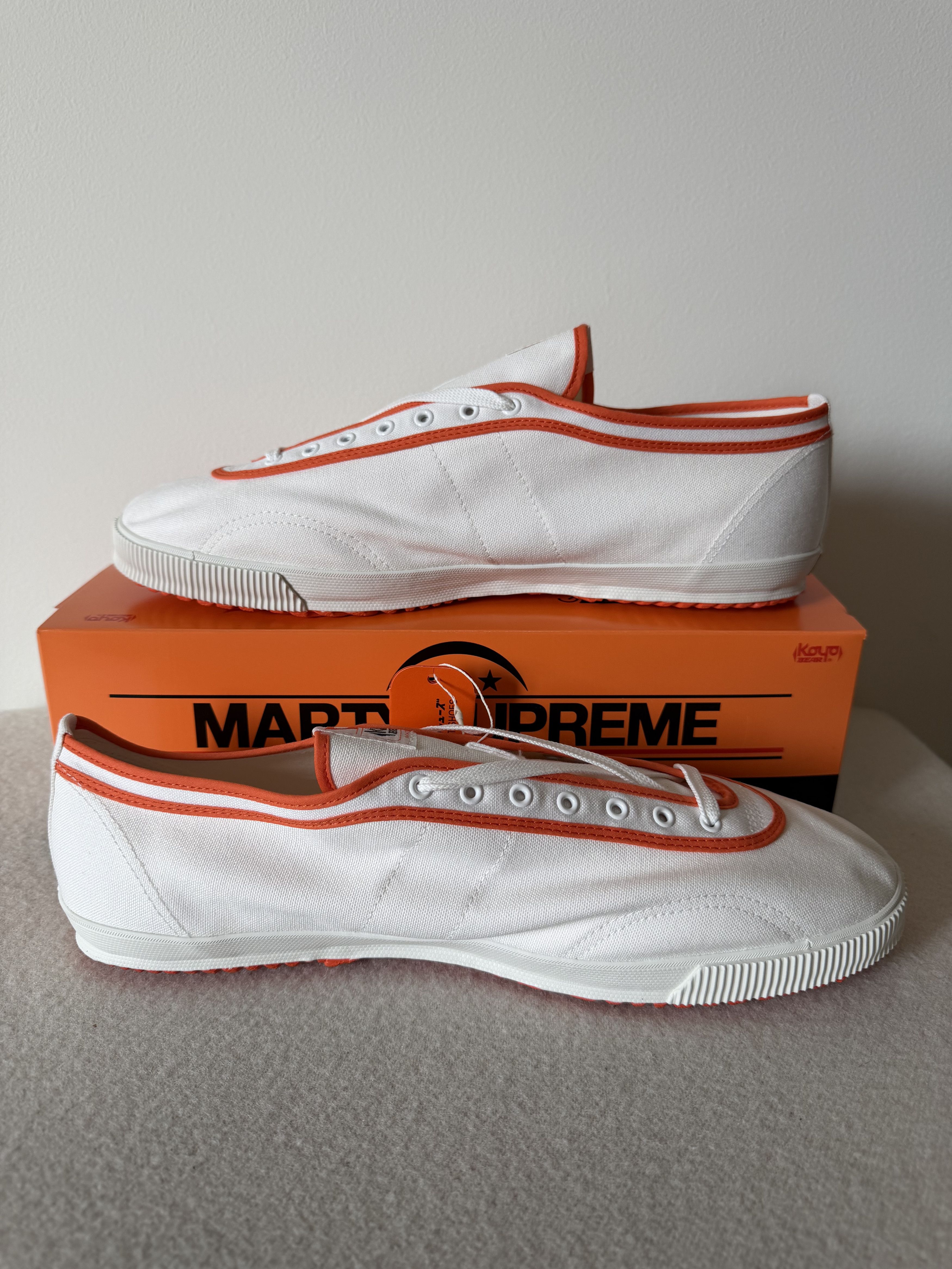 A24 Koyo Bear A24 Marty Supreme Sharpman Shoes in White Orange Size US 12.5 / EU 45-46 - 3 Thumbnail