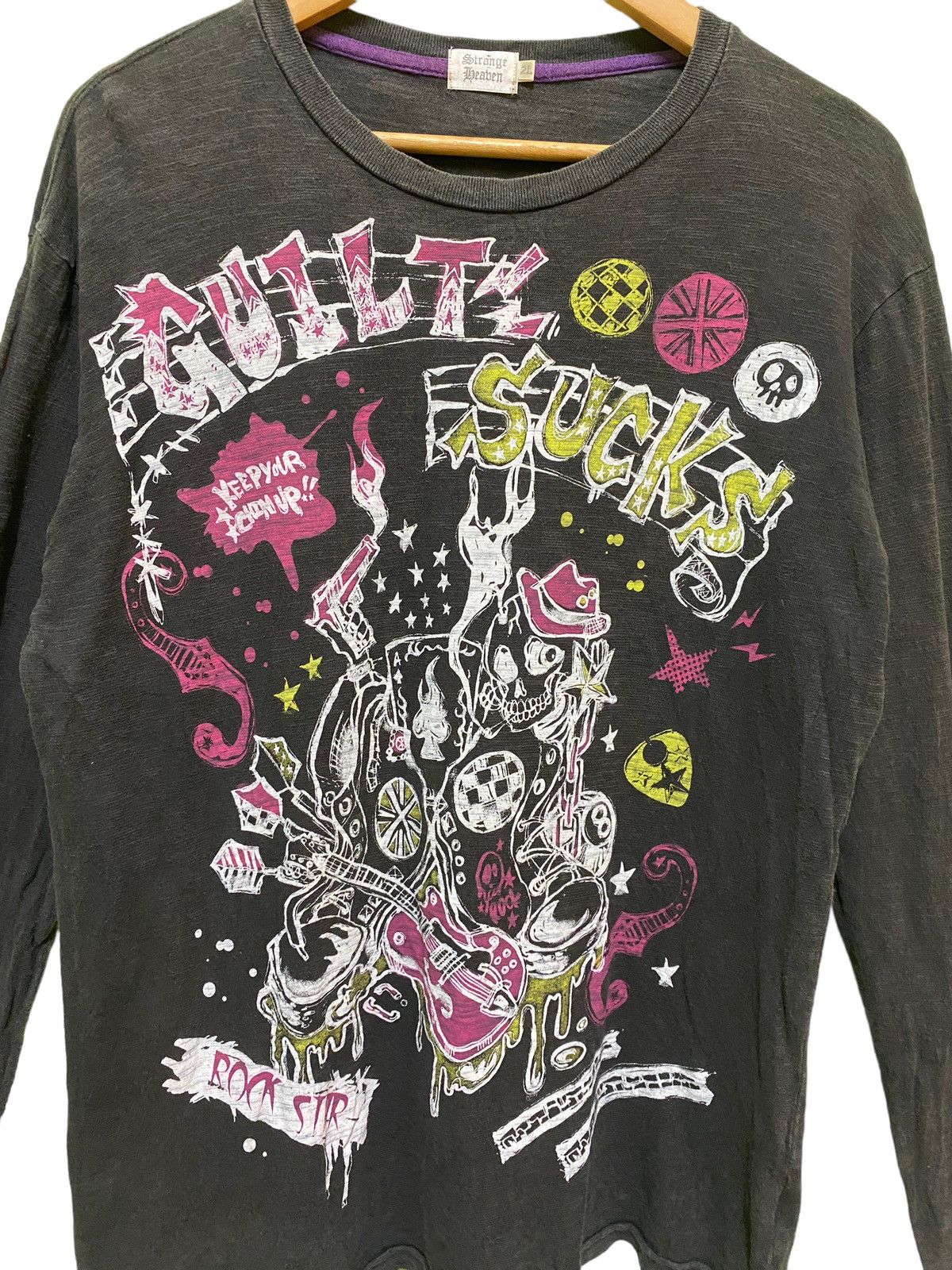 Japanese Brand Guilt Sucks Rock Star Punk Long Sleeve tshirt Size US M / EU 48-50 / 2 - 7 Thumbnail